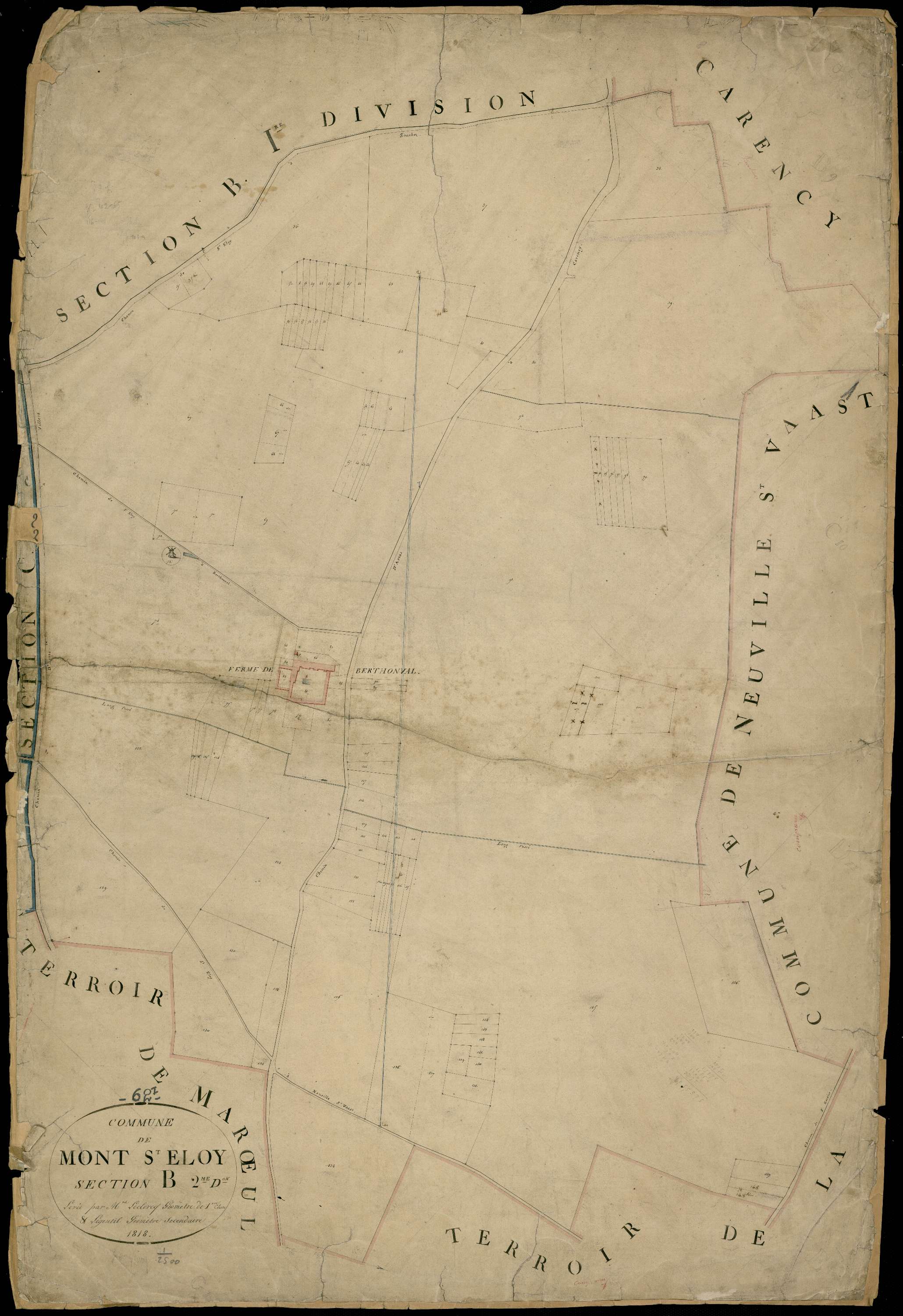 Mont-Saint-Éloi - Section B, 2e feuille