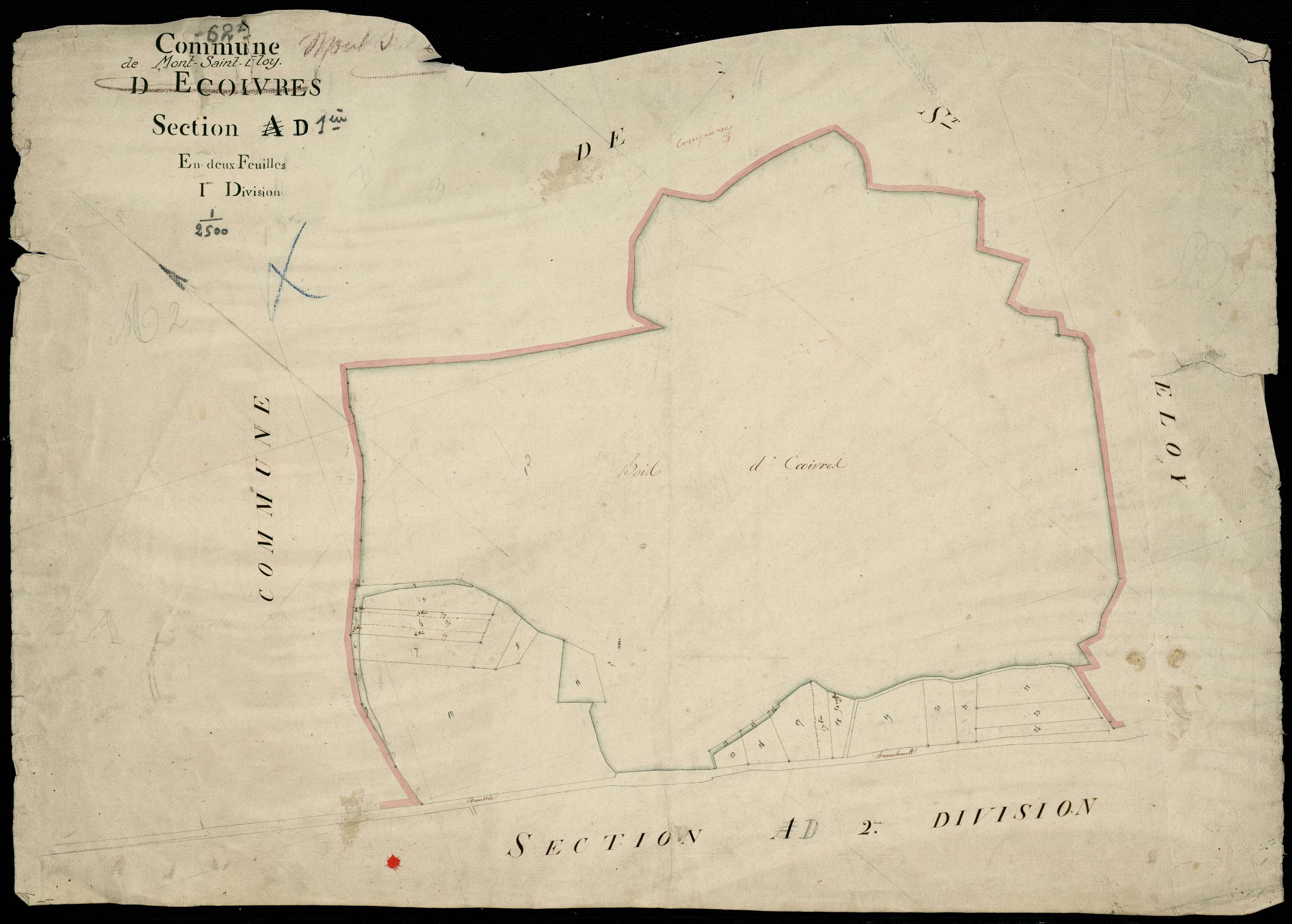 Mont-Saint-Éloi - Section D, 1re feuille