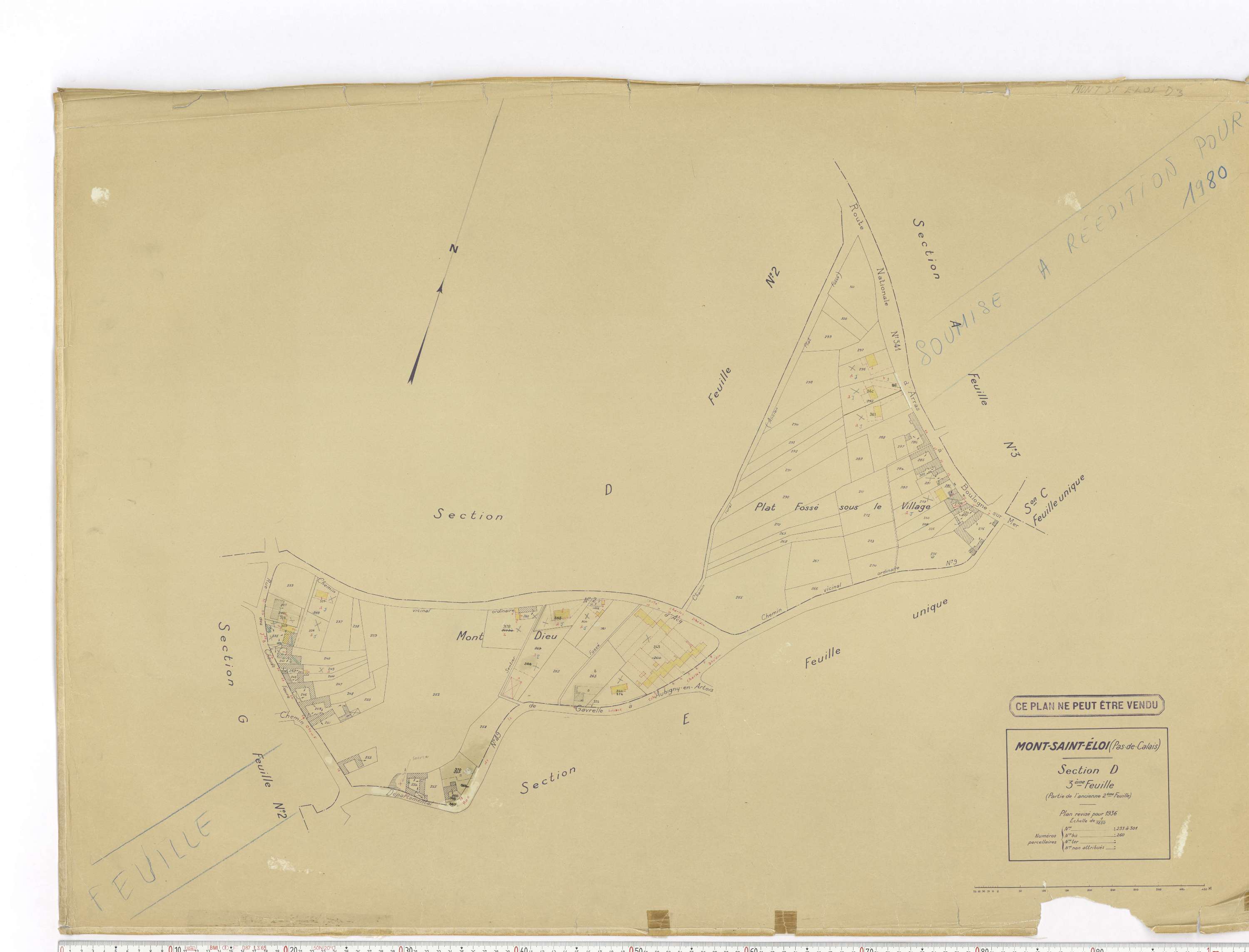Mont-Saint-Éloi - Section D, feuille 3.