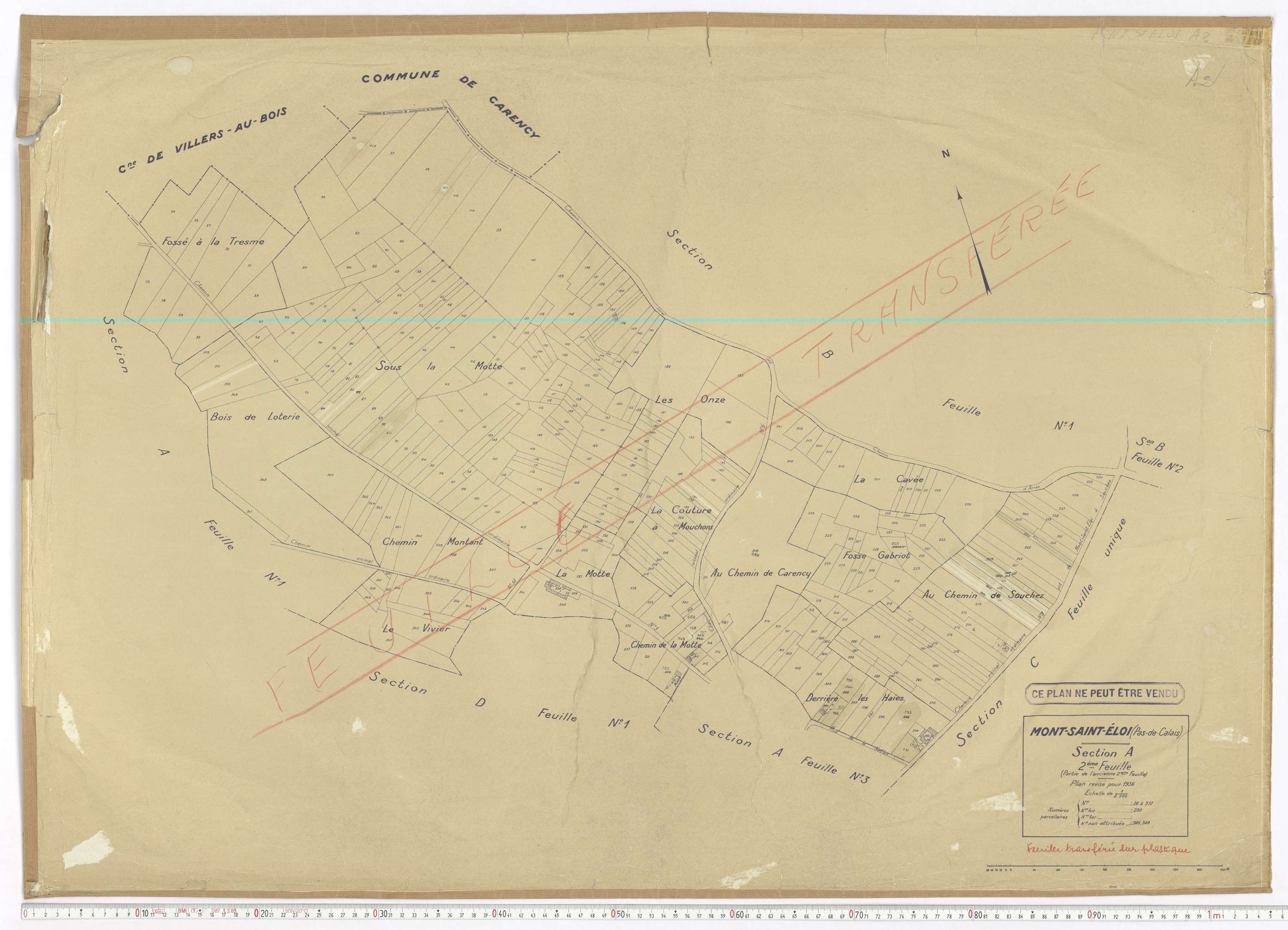 Mont-Saint-Éloi - Section A, feuille 2.