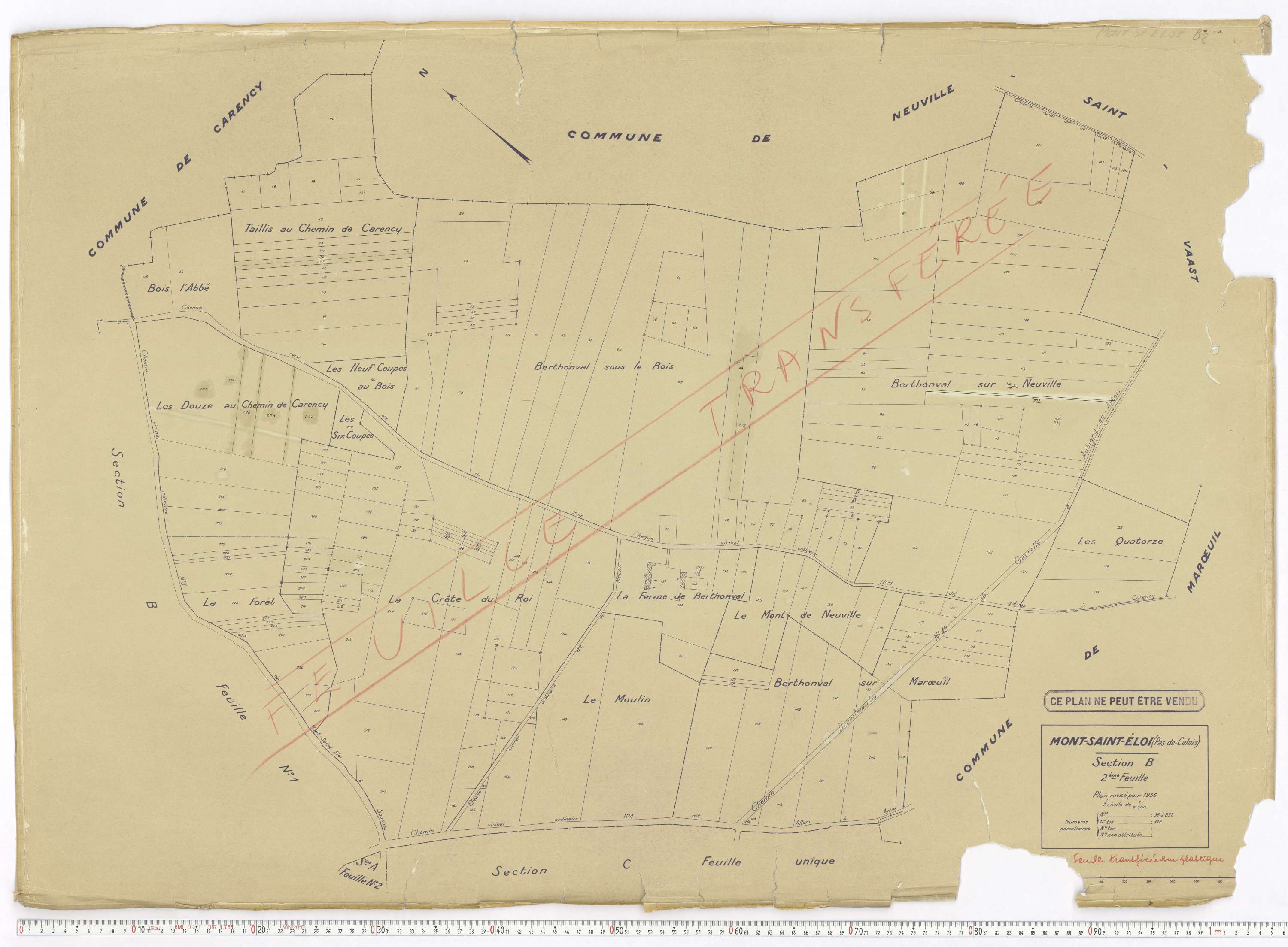 Mont-Saint-Éloi - Section B, feuille 2.
