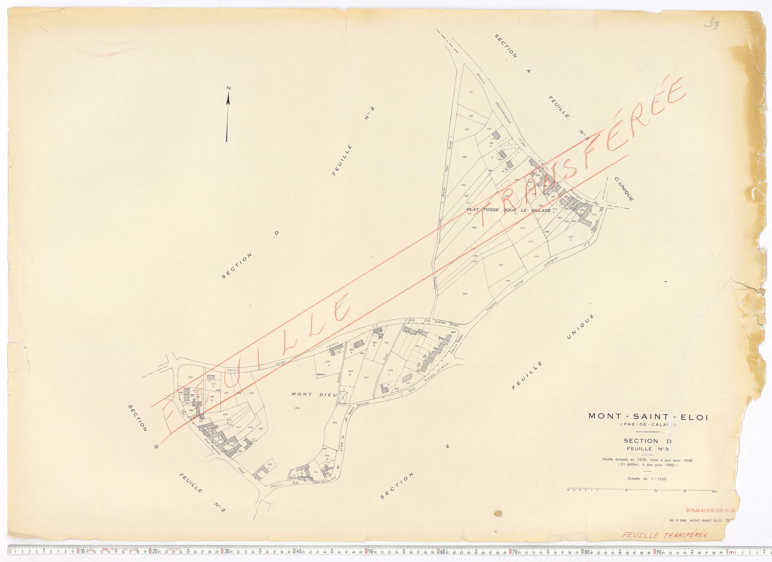 Mont-Saint-Éloi - Section D, feuille 3.