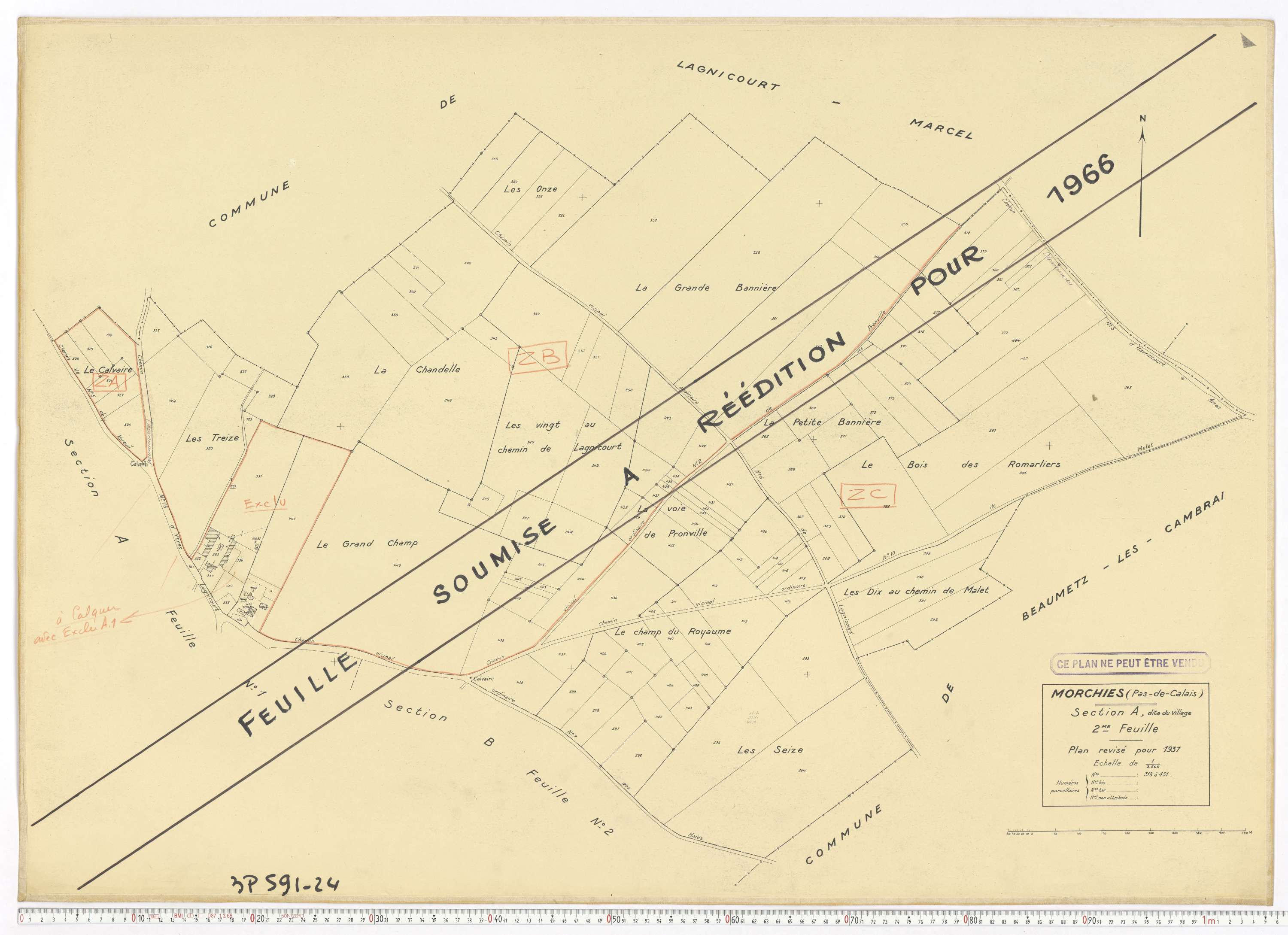 Morchies - Section A, feuille 2.