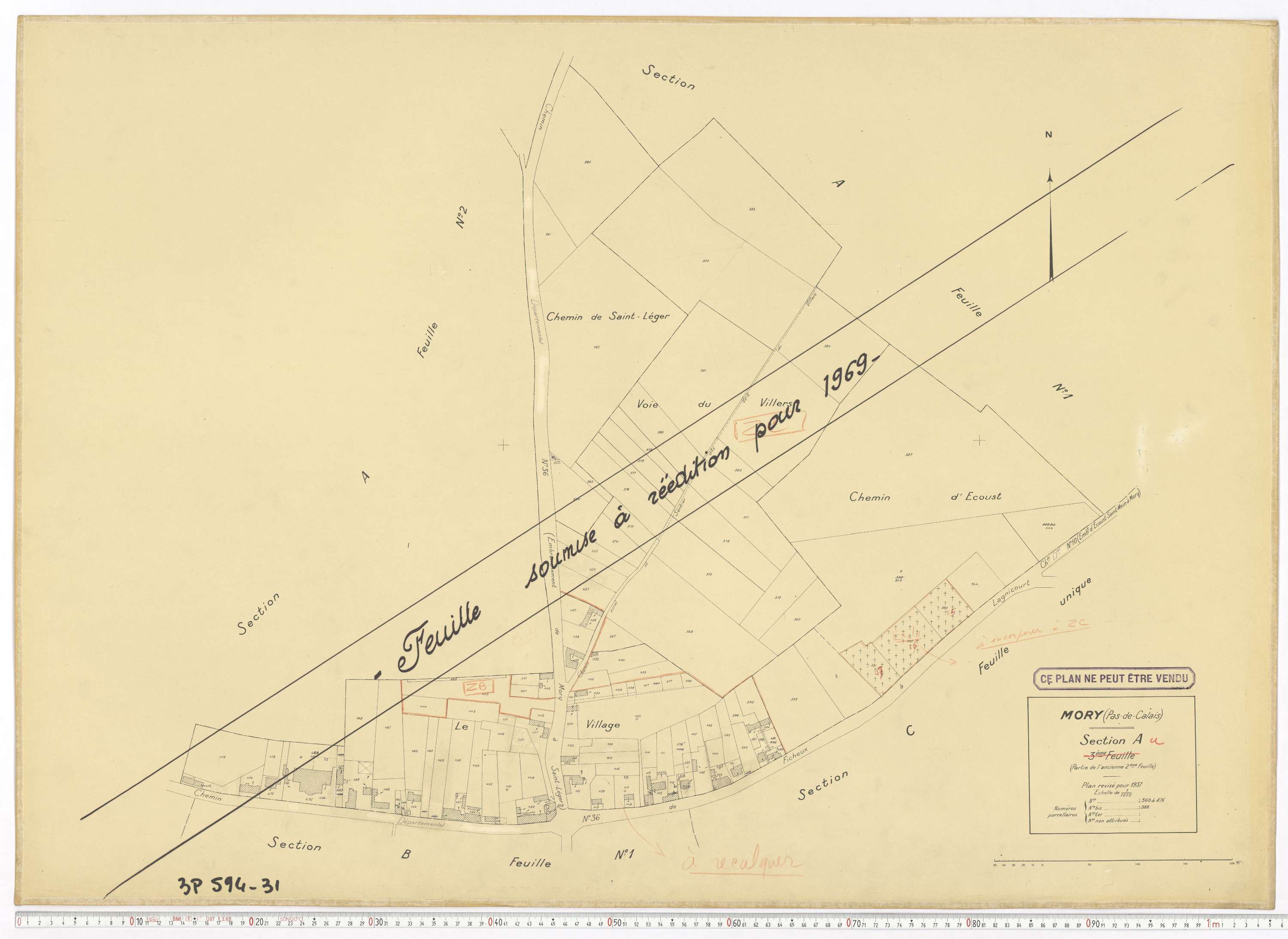 Mory - Section A, feuille 3.