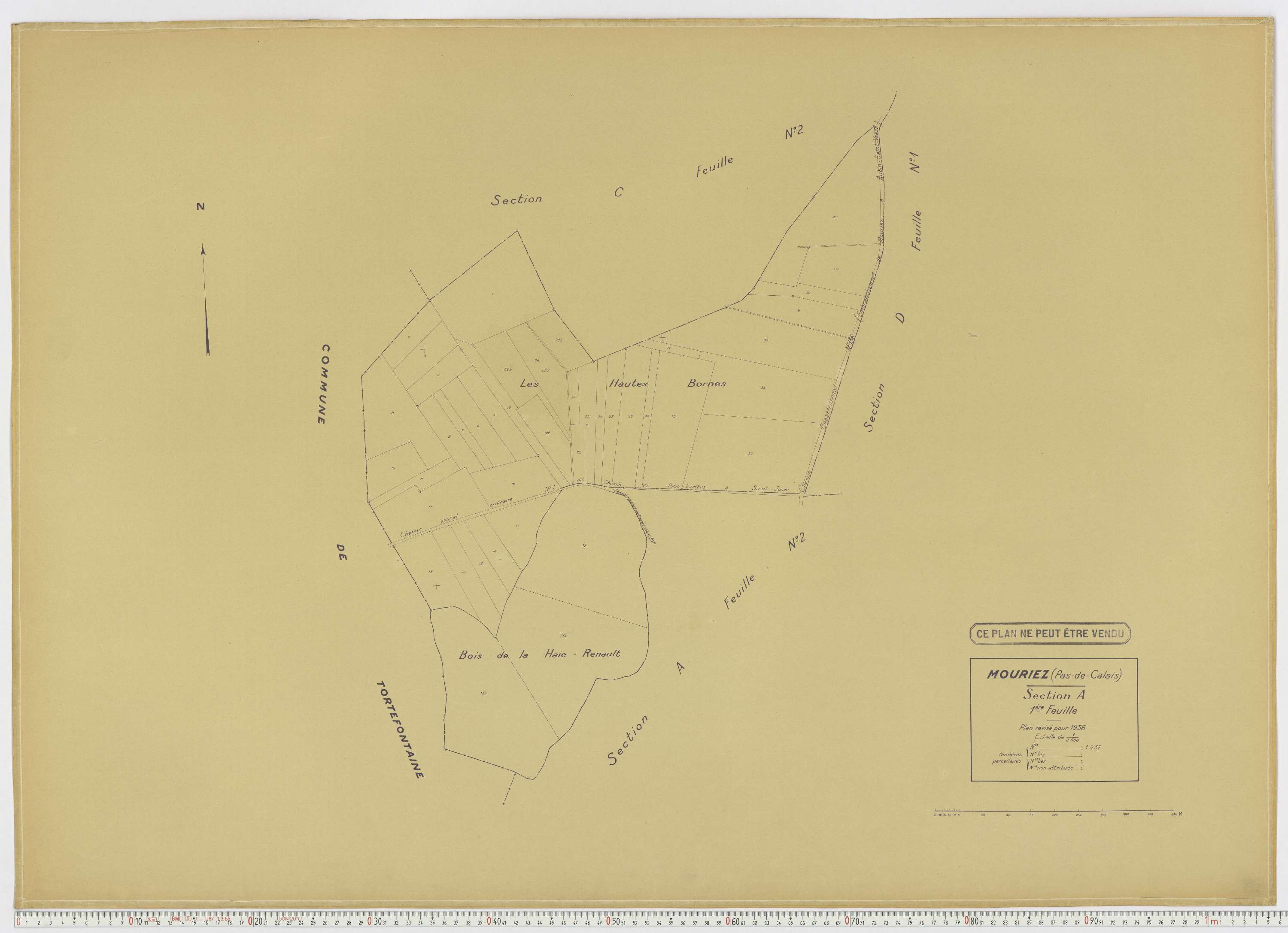 Mouriez - Section A, feuille 1.