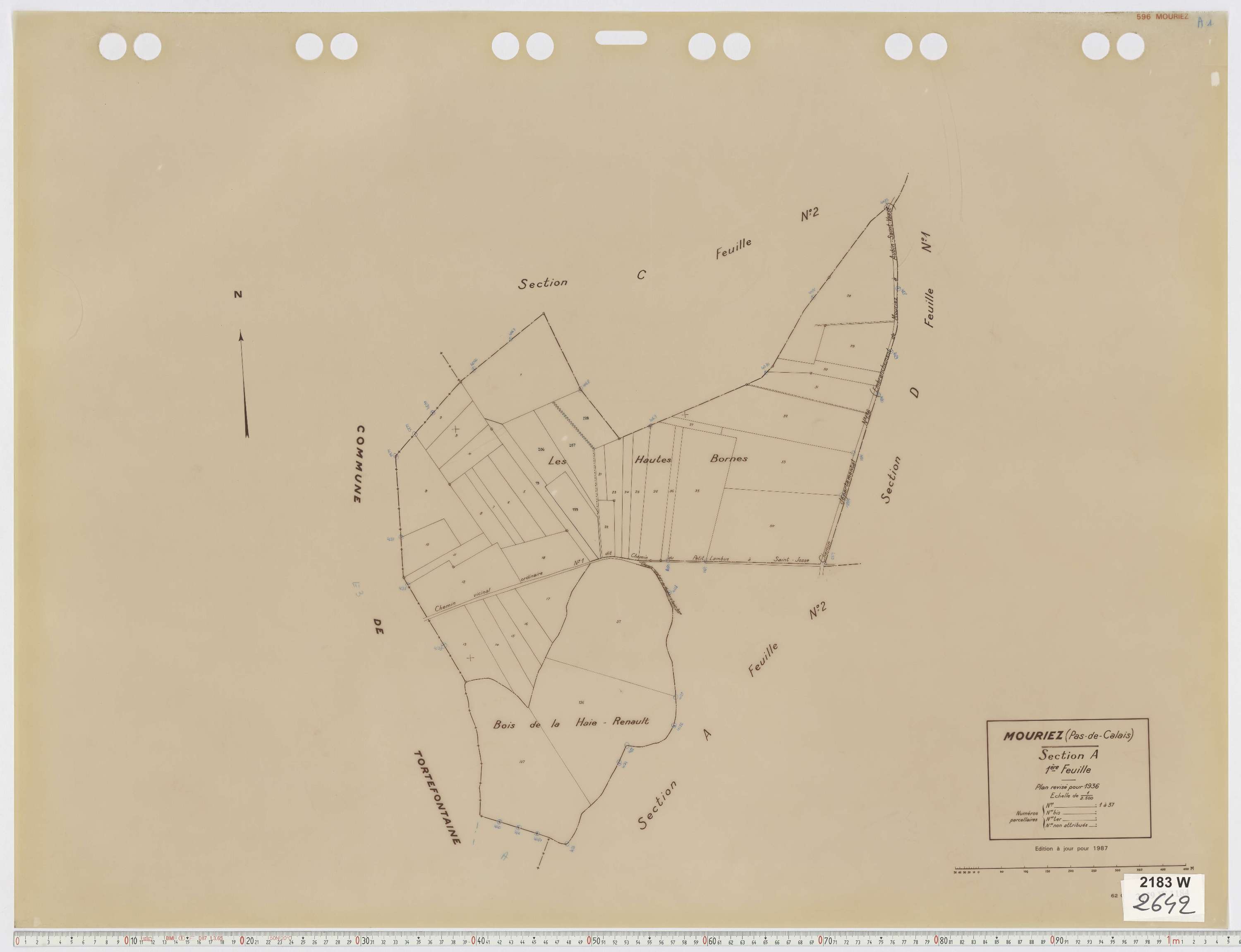 Mouriez - Section A, feuille 1.