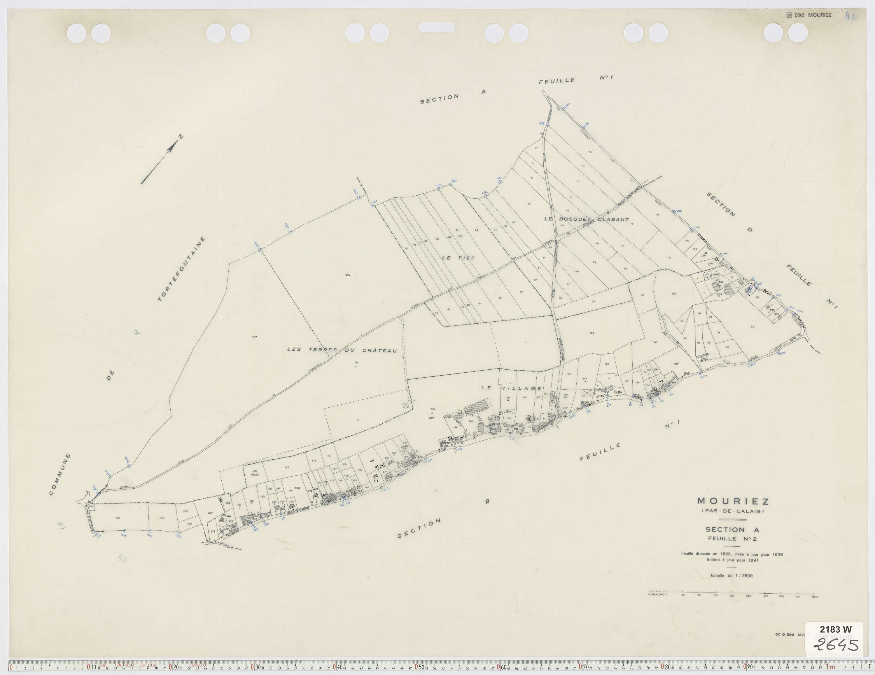 Mouriez - Section A, feuille 2.