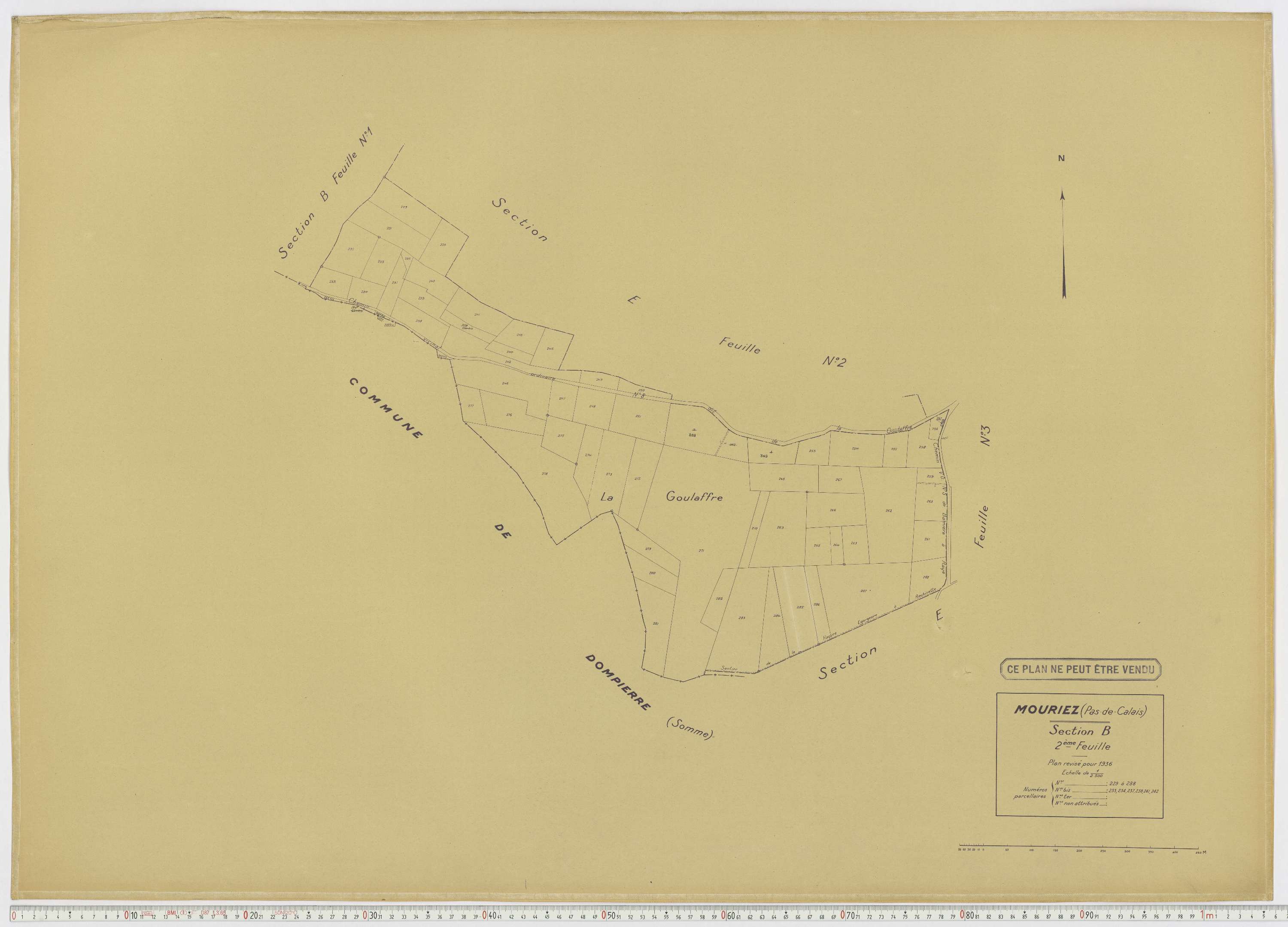Mouriez - Section B, feuille 2.