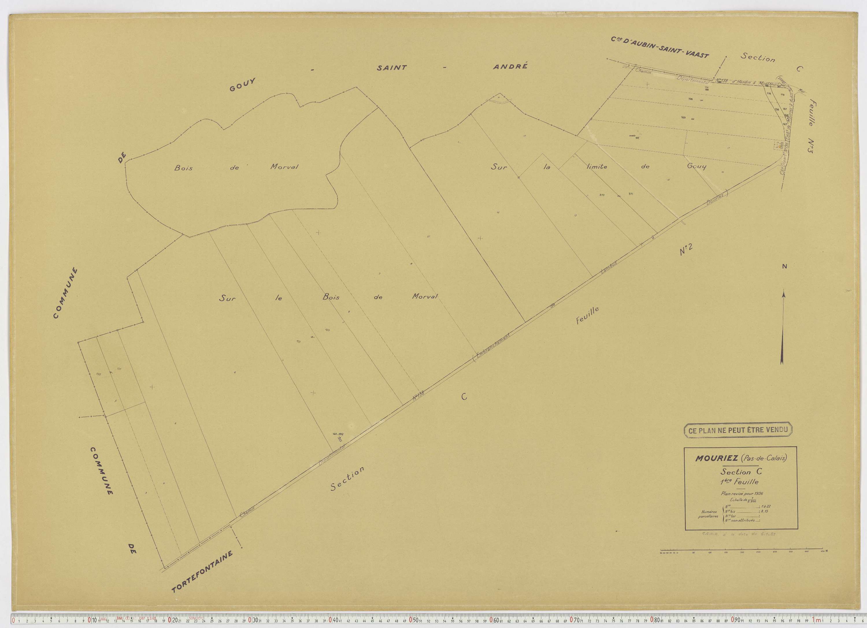 Mouriez - Section C, feuille 1.