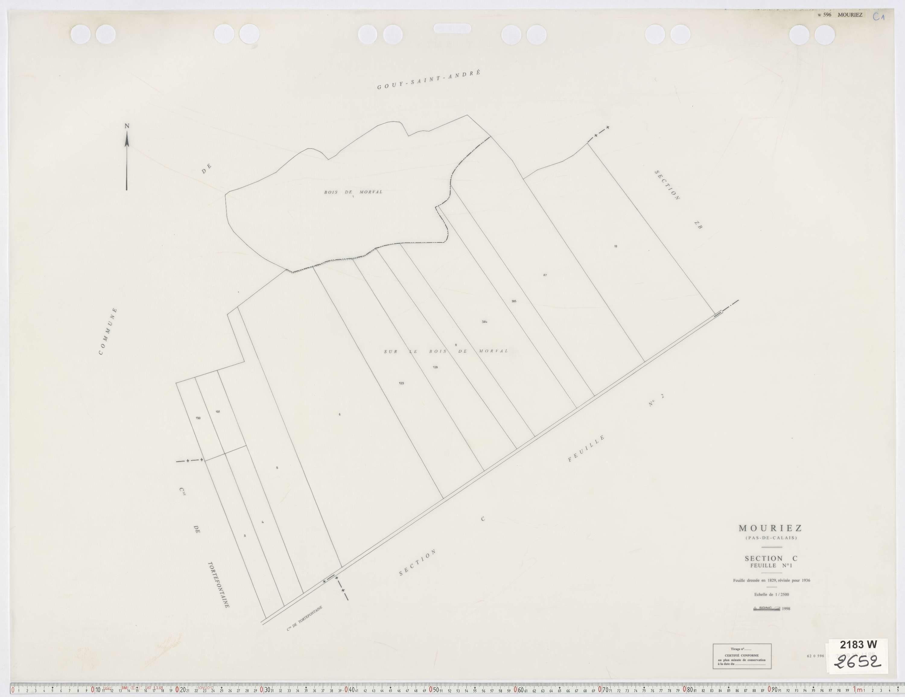 Mouriez - Section C, feuille 1.