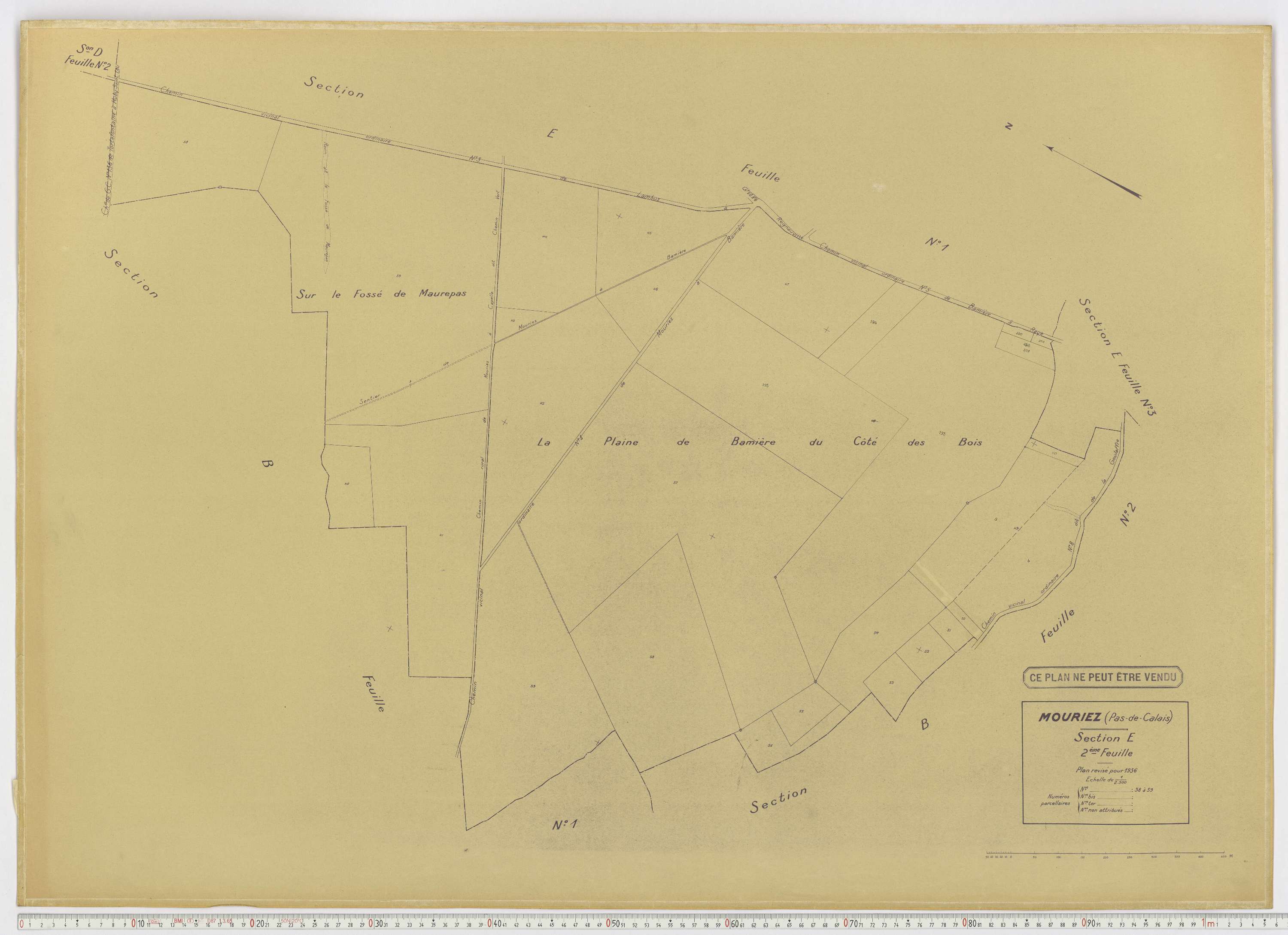 Mouriez - Section E, feuille 2.