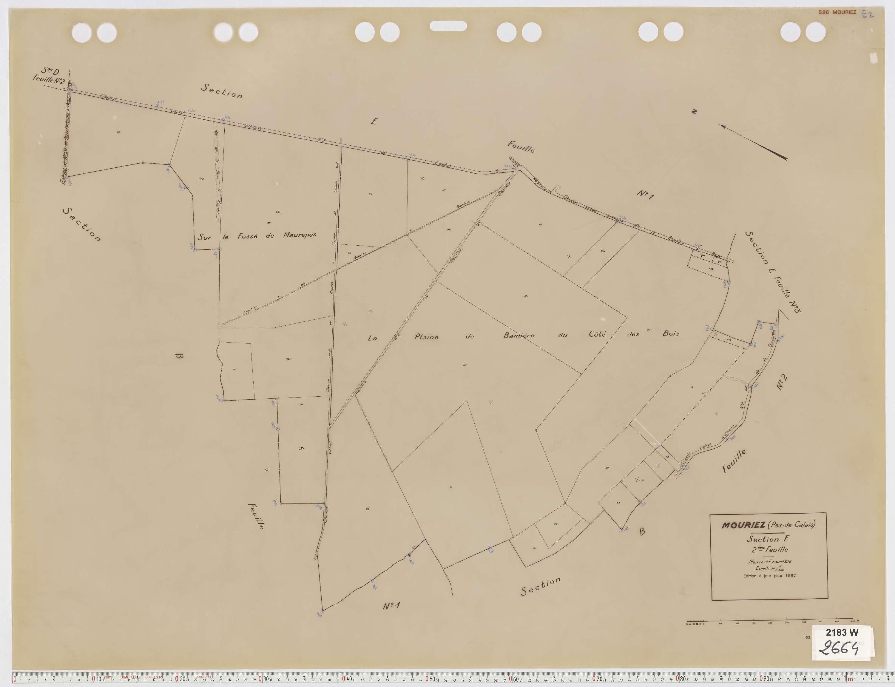 Mouriez - Section E, feuille 2.