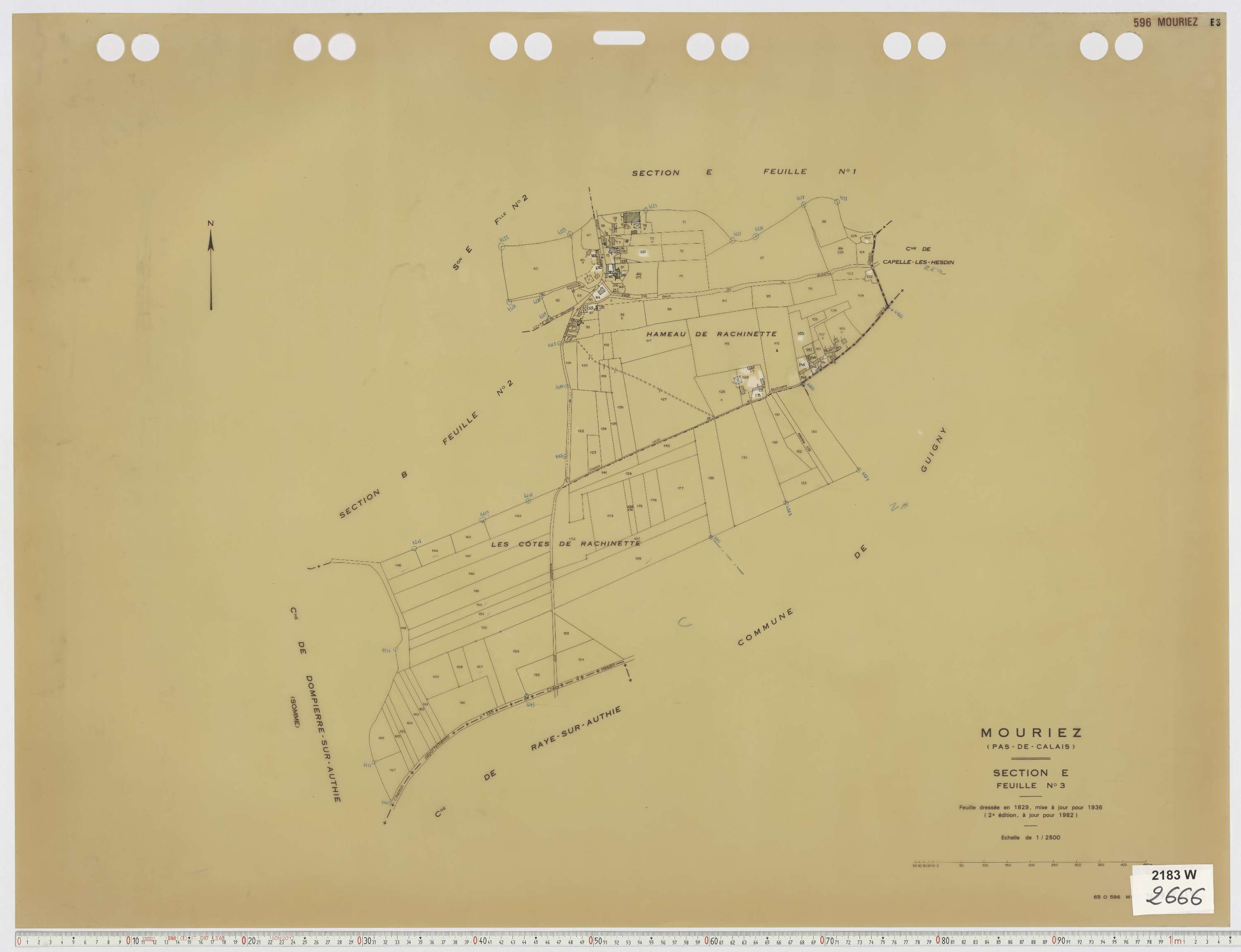 Mouriez - Section E, feuille 3.