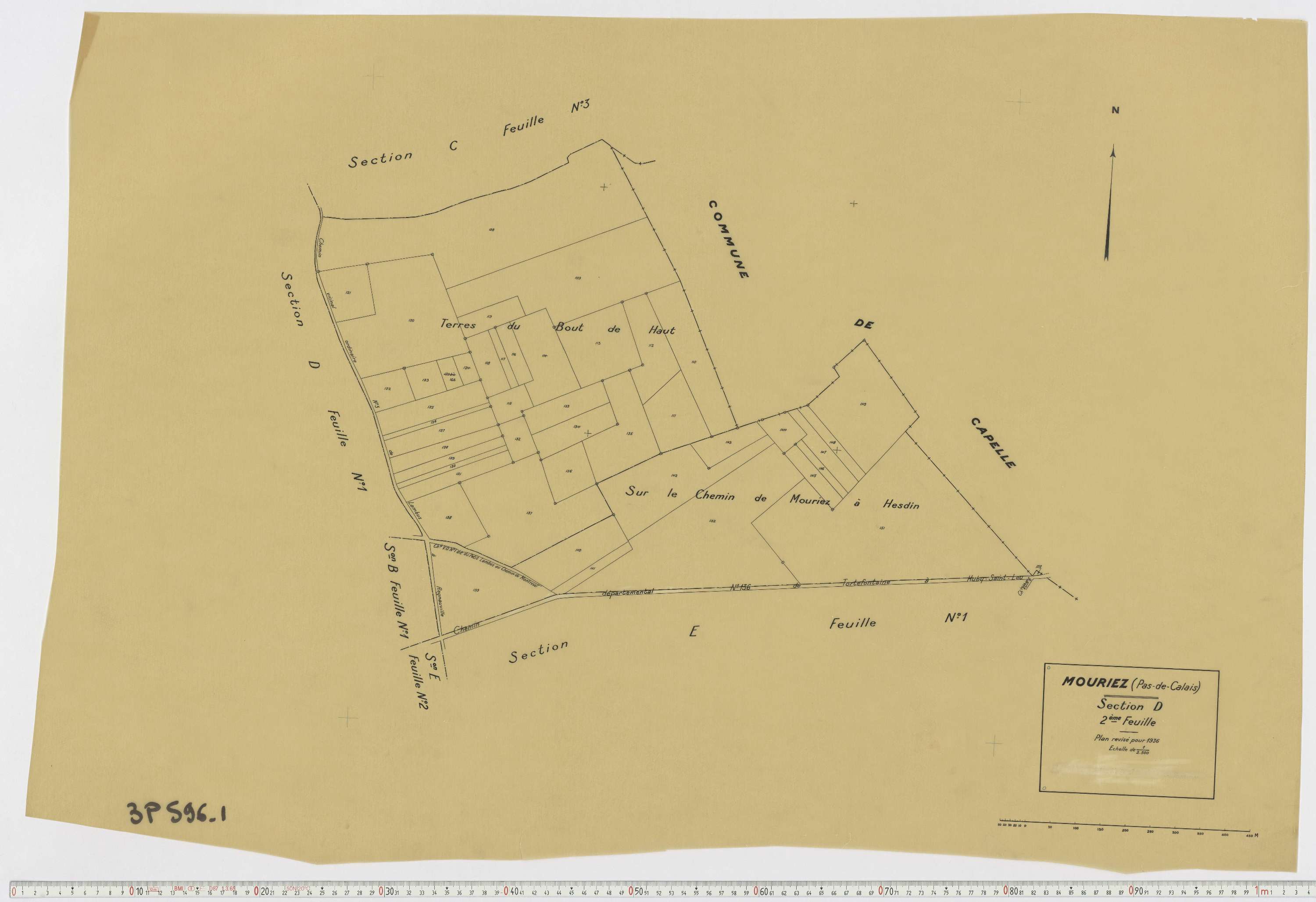 Mouriez - Section D, feuille 2.