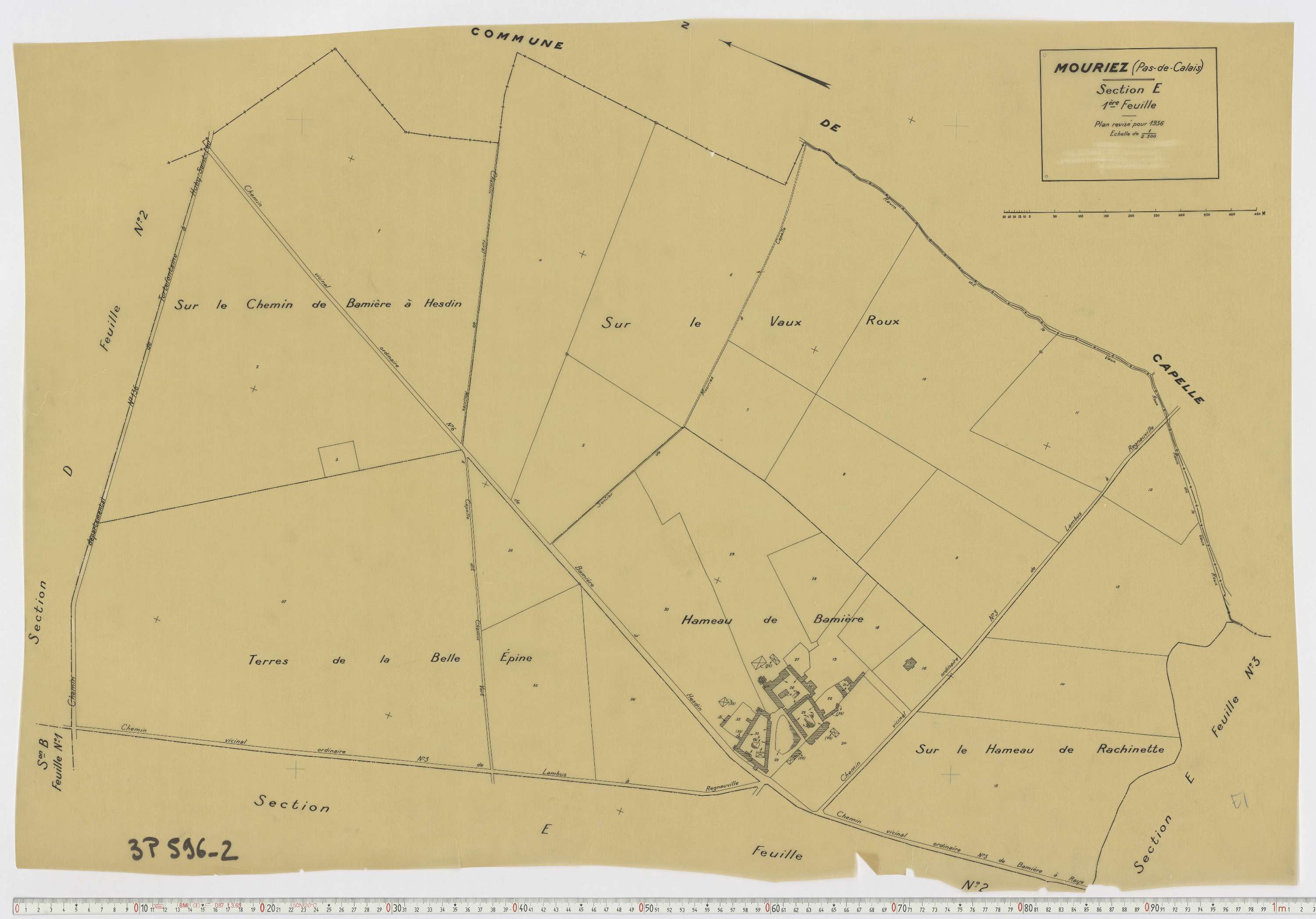 Mouriez - Section E, feuille 1.