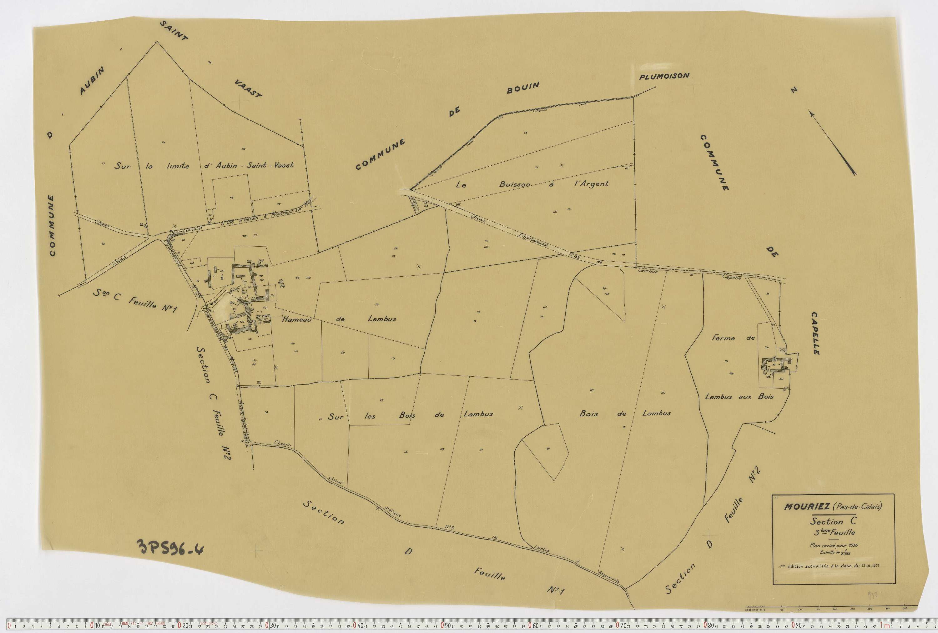 Mouriez - Section C, feuille 3.