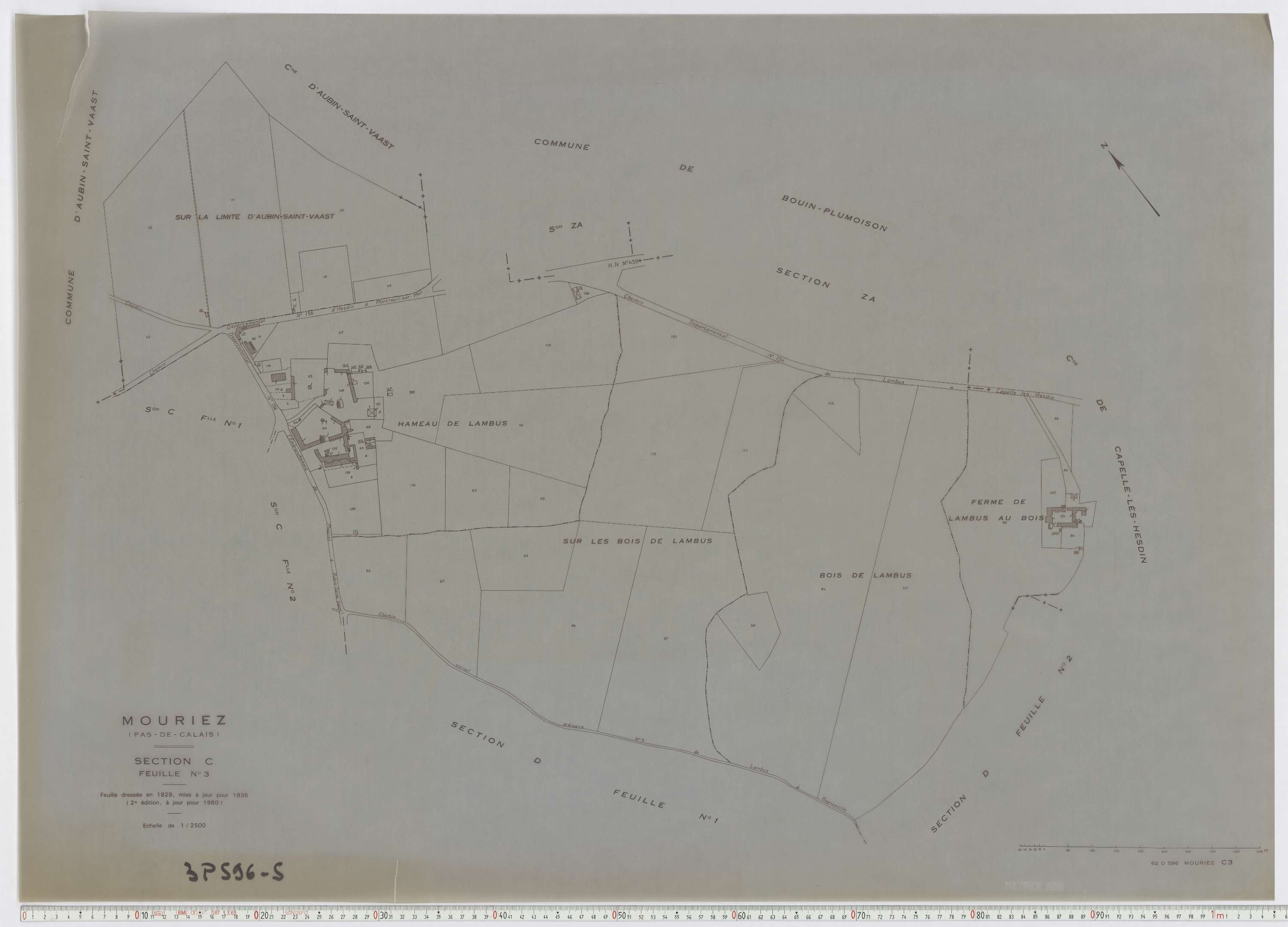 Mouriez - Section C, feuille 3.