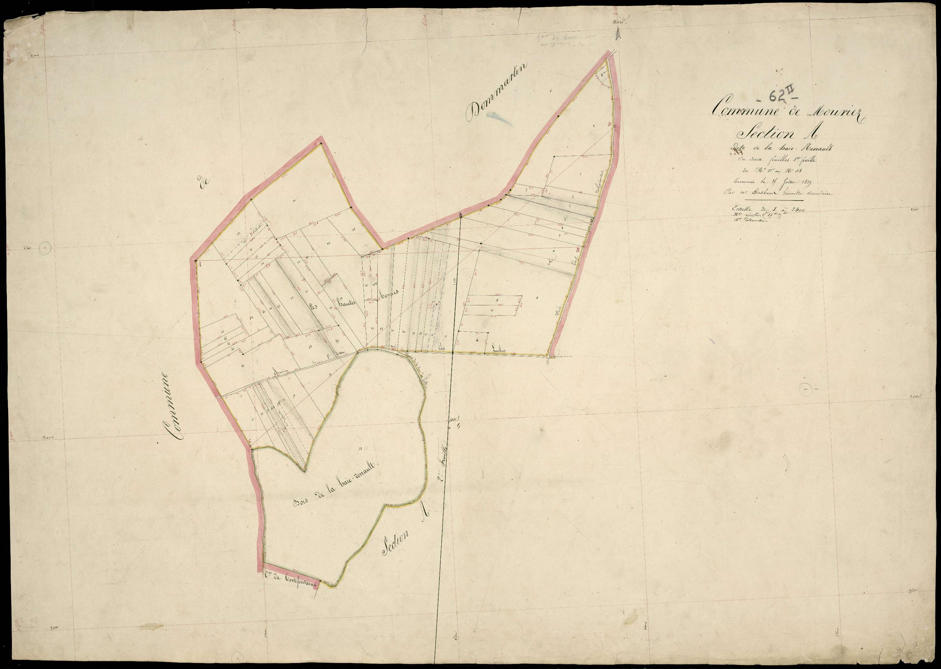 Mouriez - Section A, 1re feuille