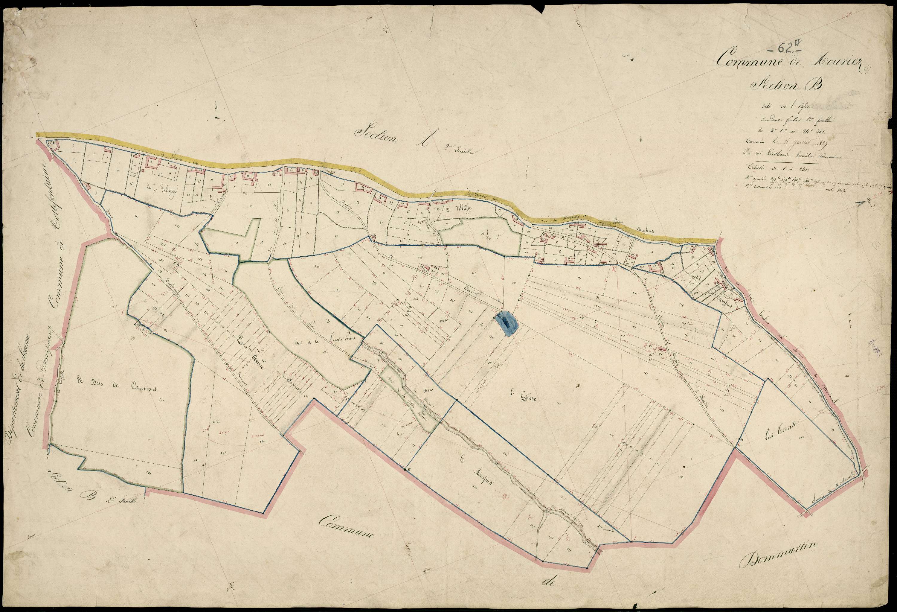 Mouriez - Section B, 1re feuille