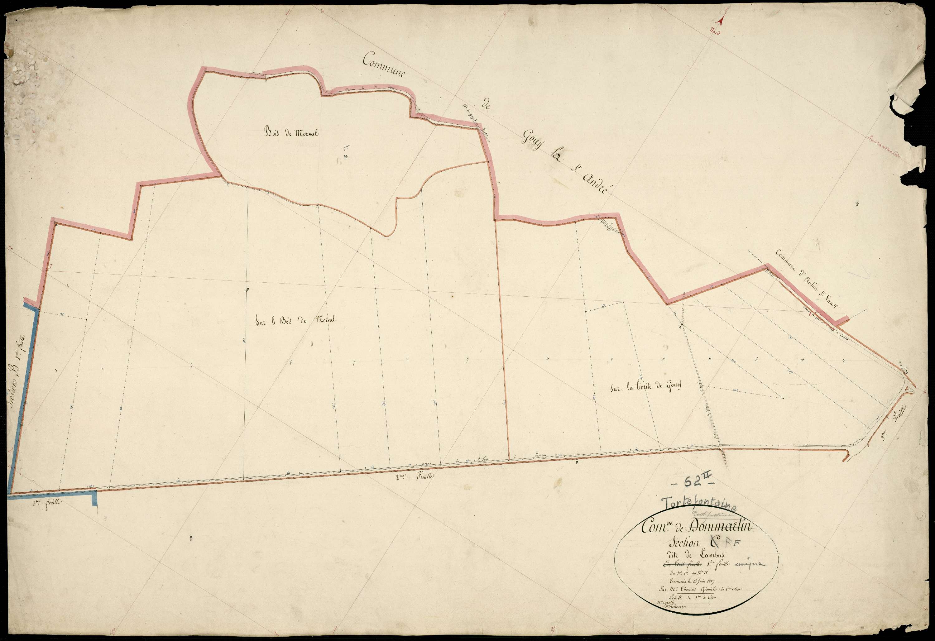 Mouriez - Section C, 1re feuille