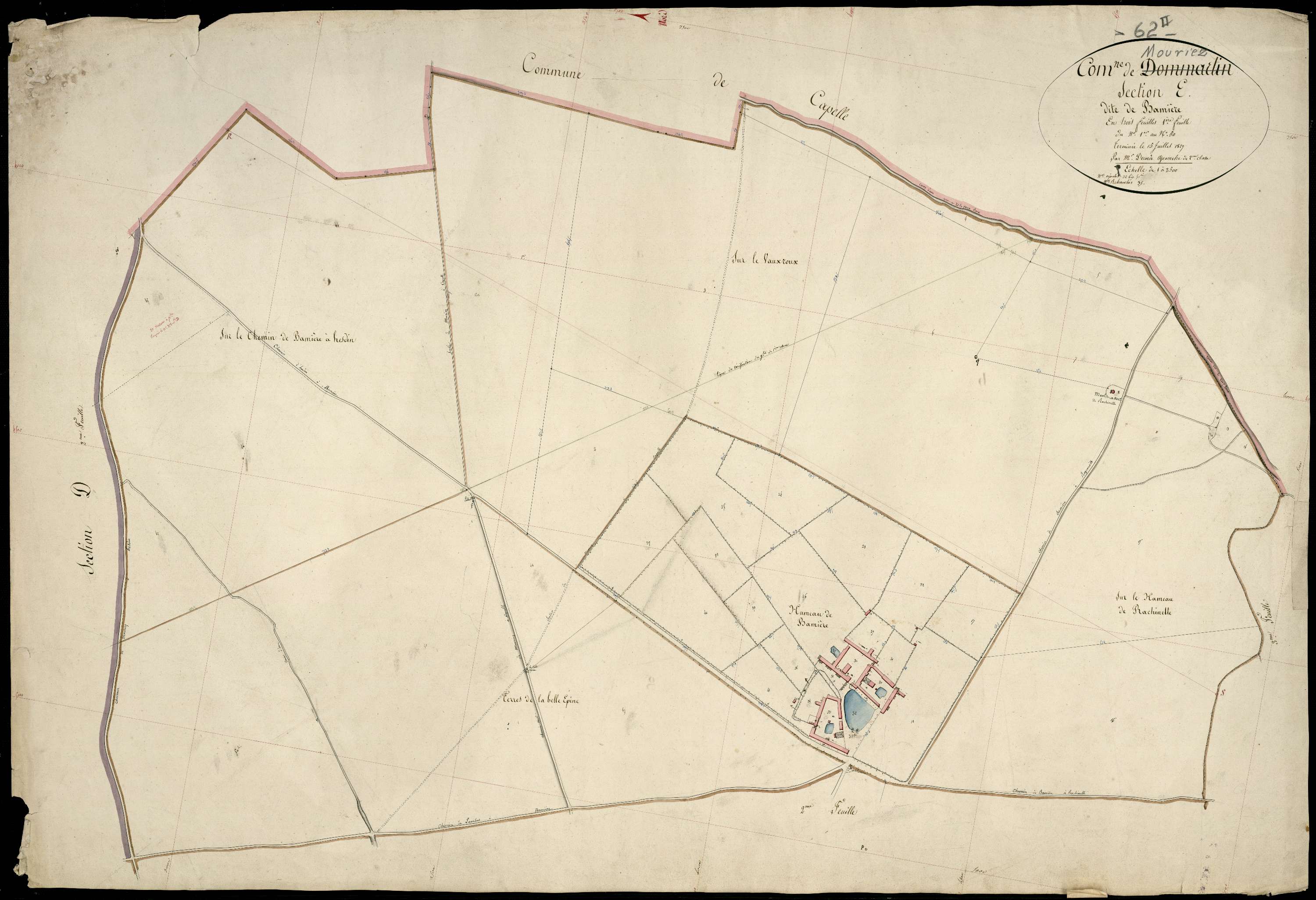 Mouriez - Section E, 1re feuille