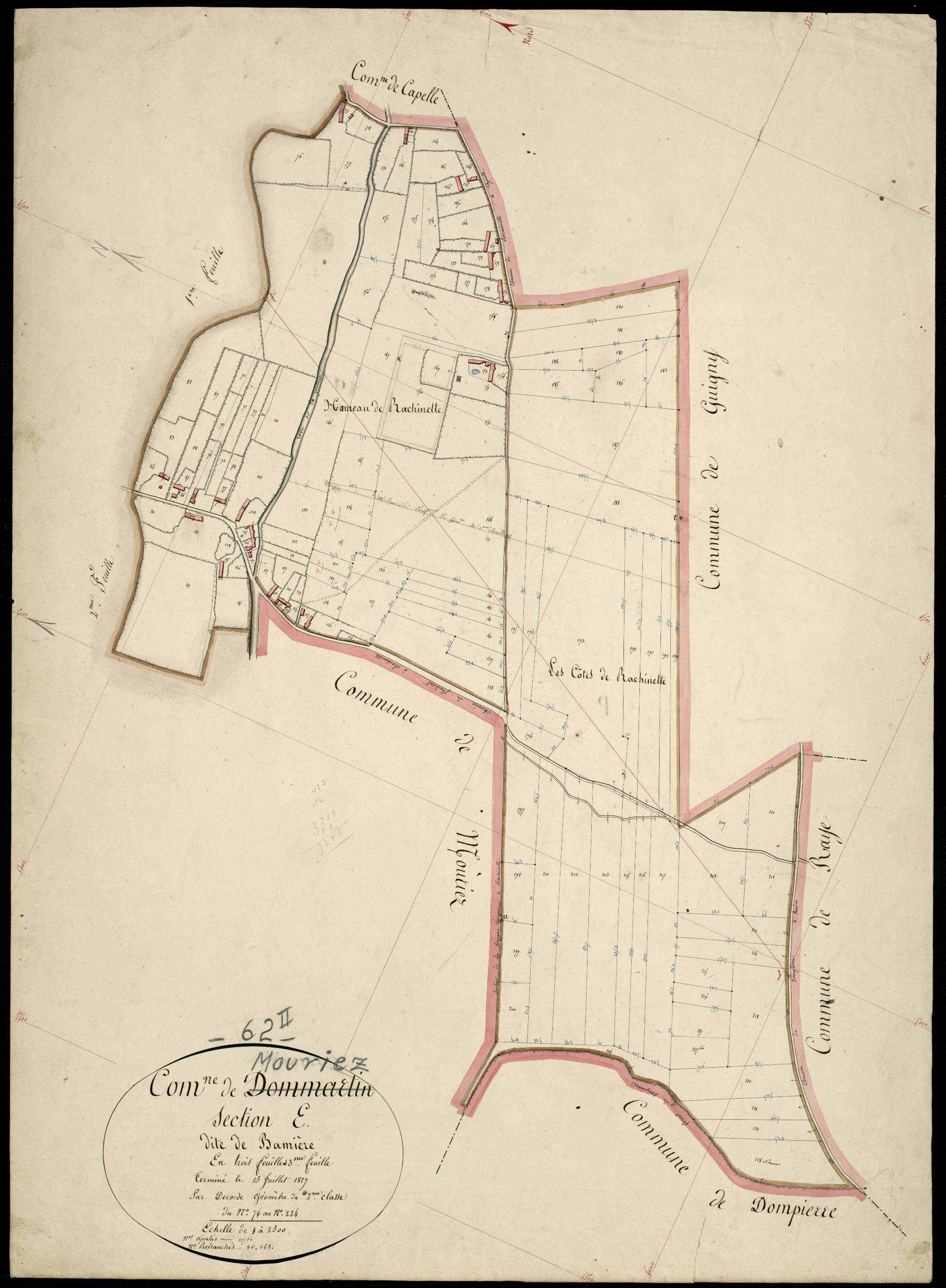 Mouriez - Section E, 3e feuille