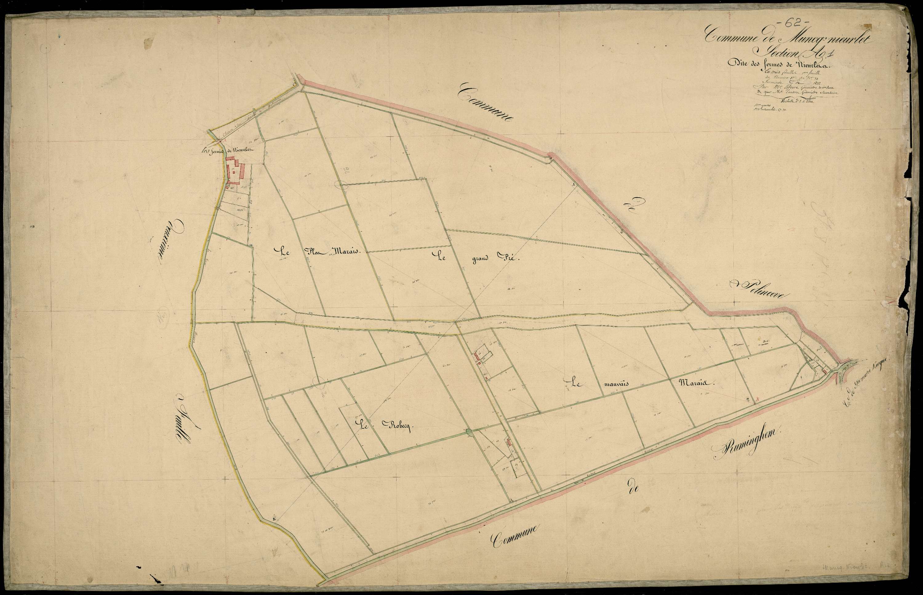 Muncq-Nieurlet - Section A, 1re feuille