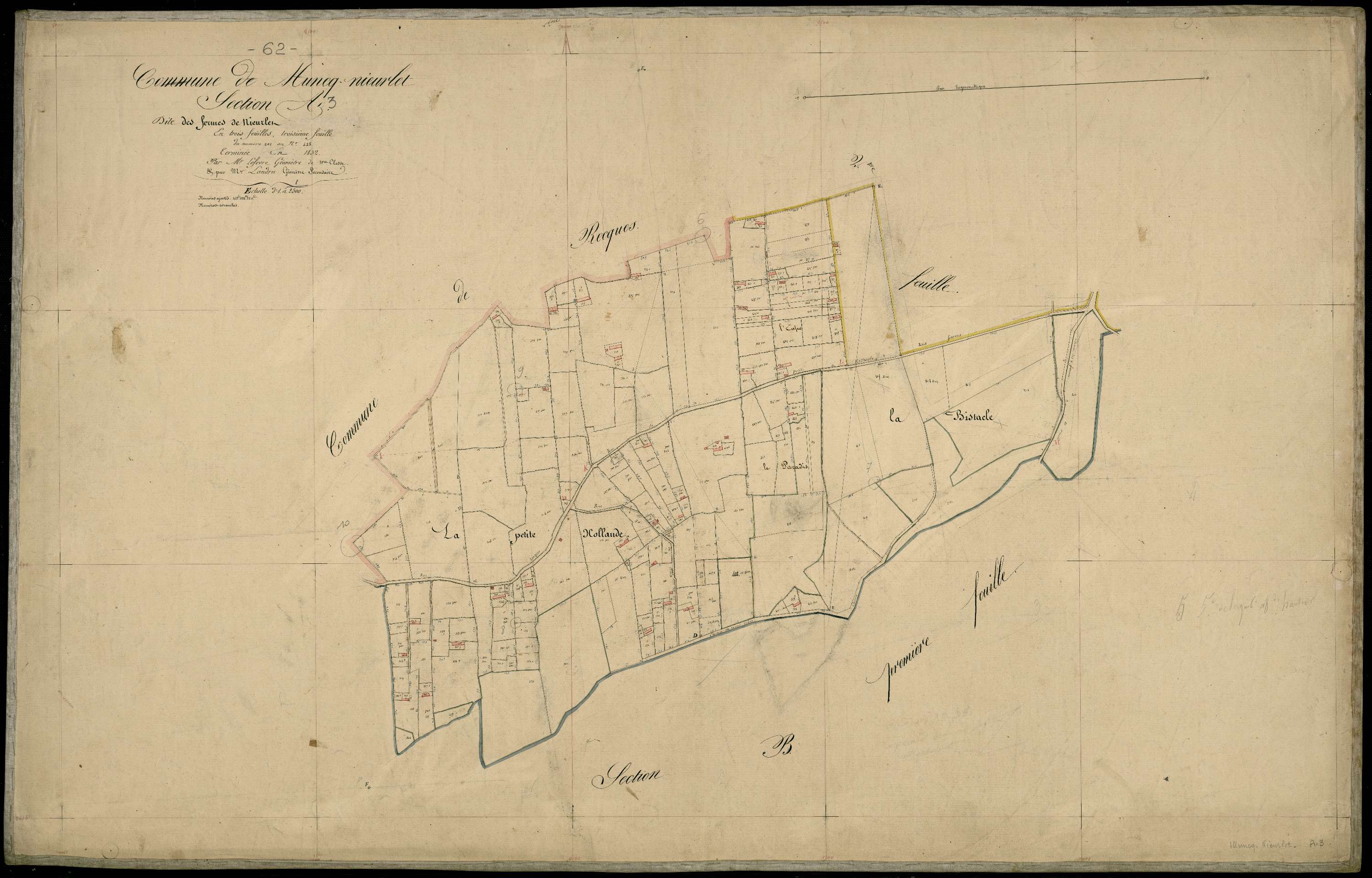 Muncq-Nieurlet - Section A, 3e feuille