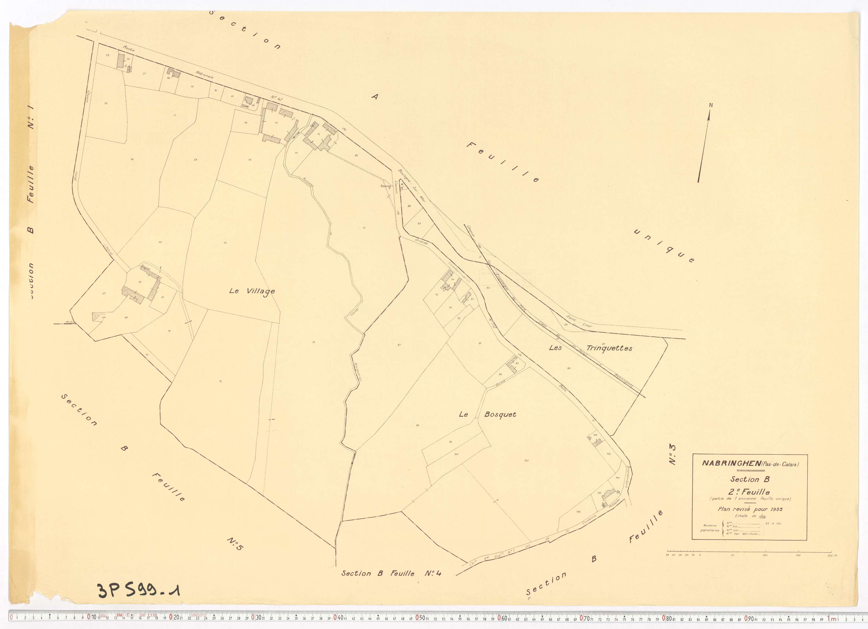 Nabringhen - Section B, feuille 2.