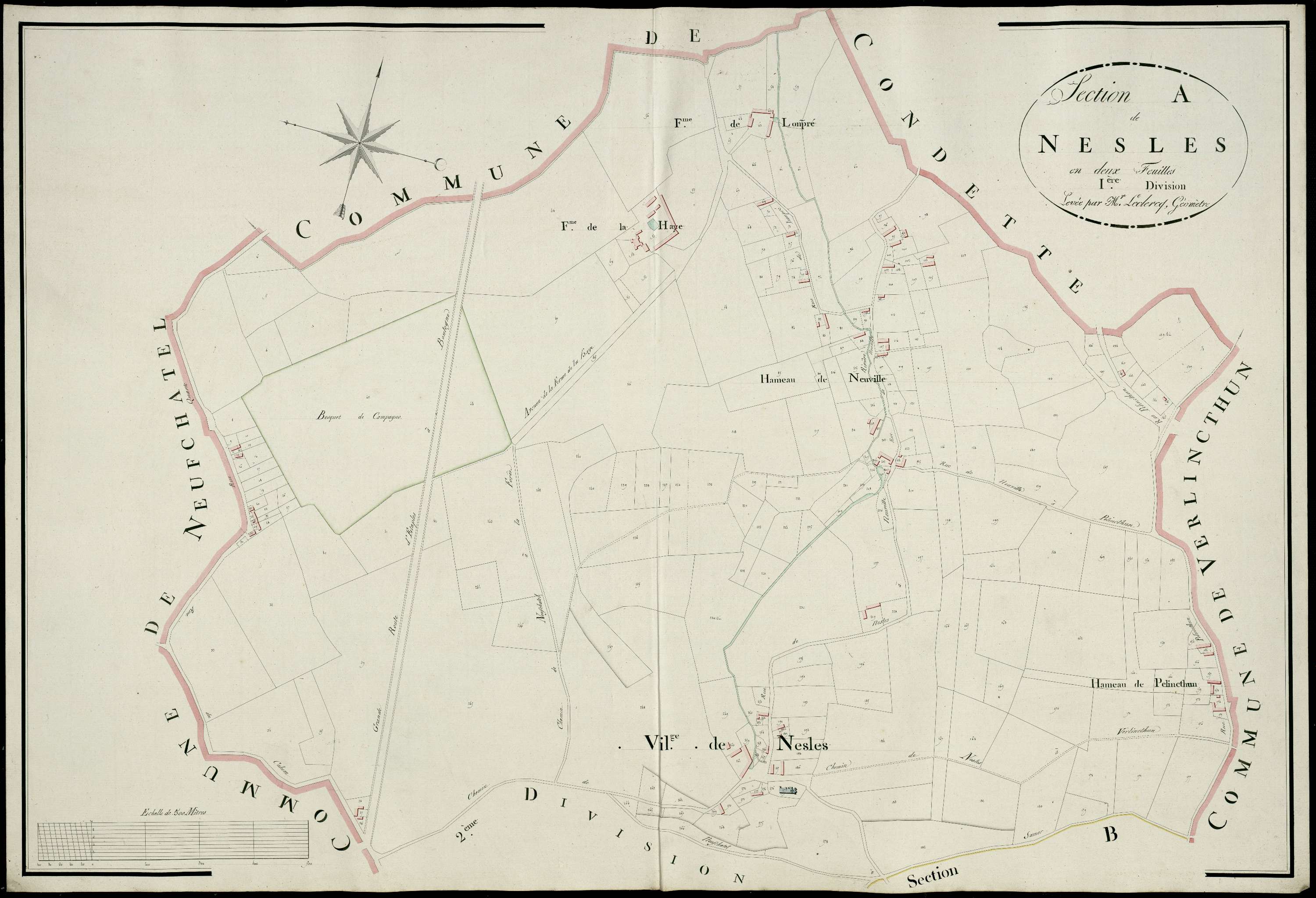 Nesles - Section A, 1re feuille