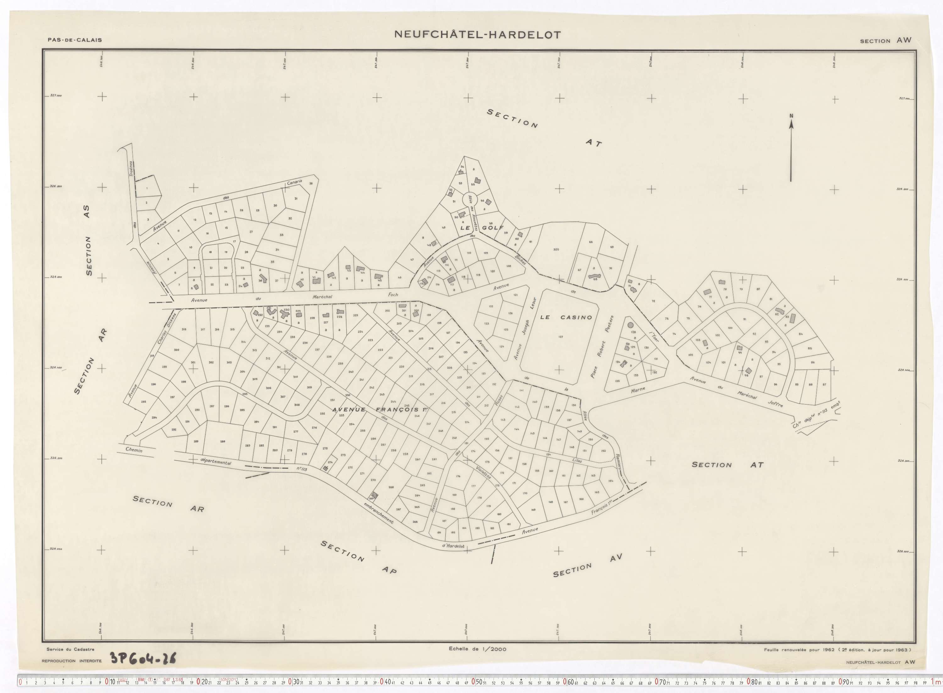 Neufchâtel-Hardelot - Section AW.