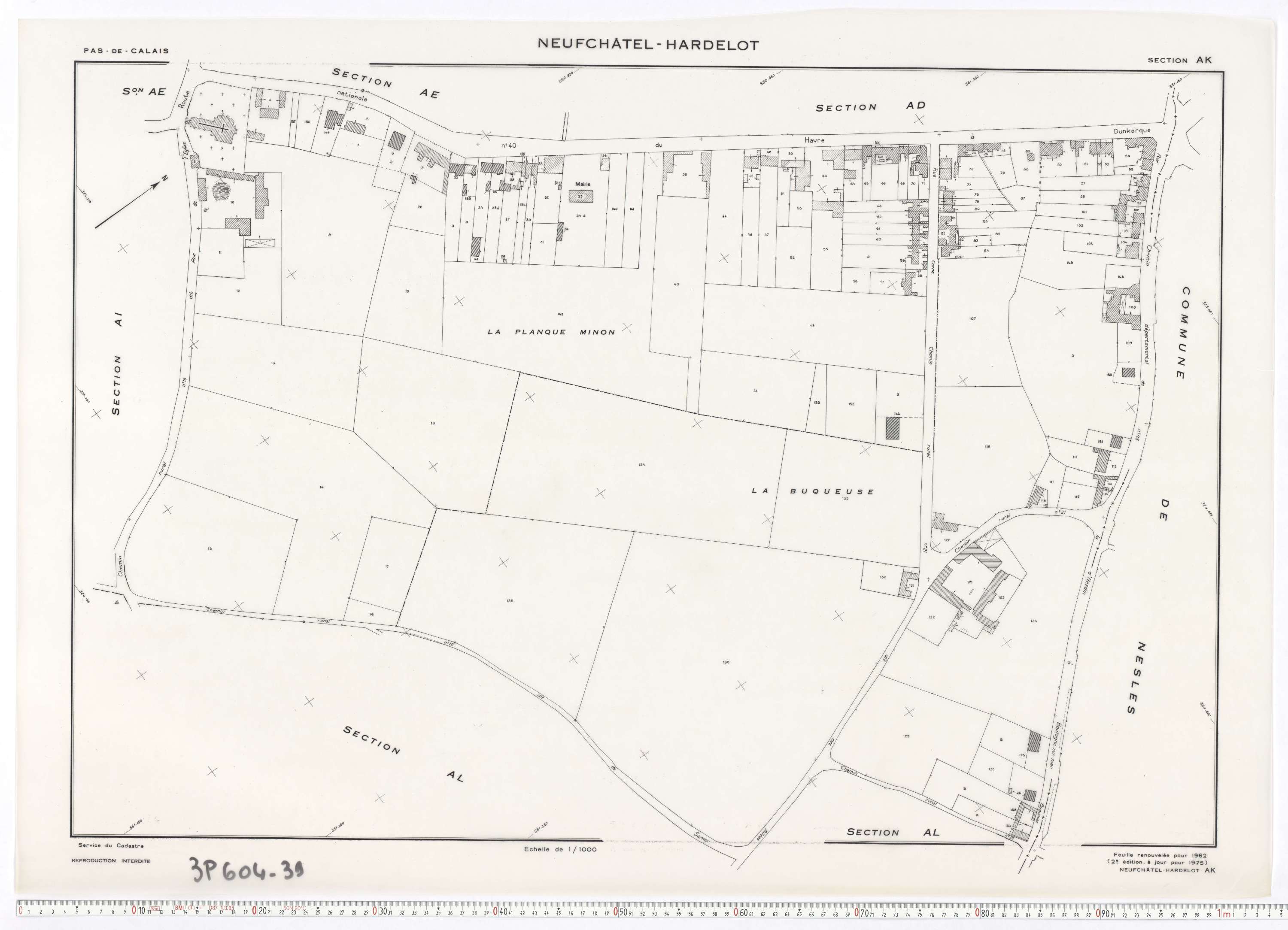 Neufchâtel-Hardelot - Section AK.