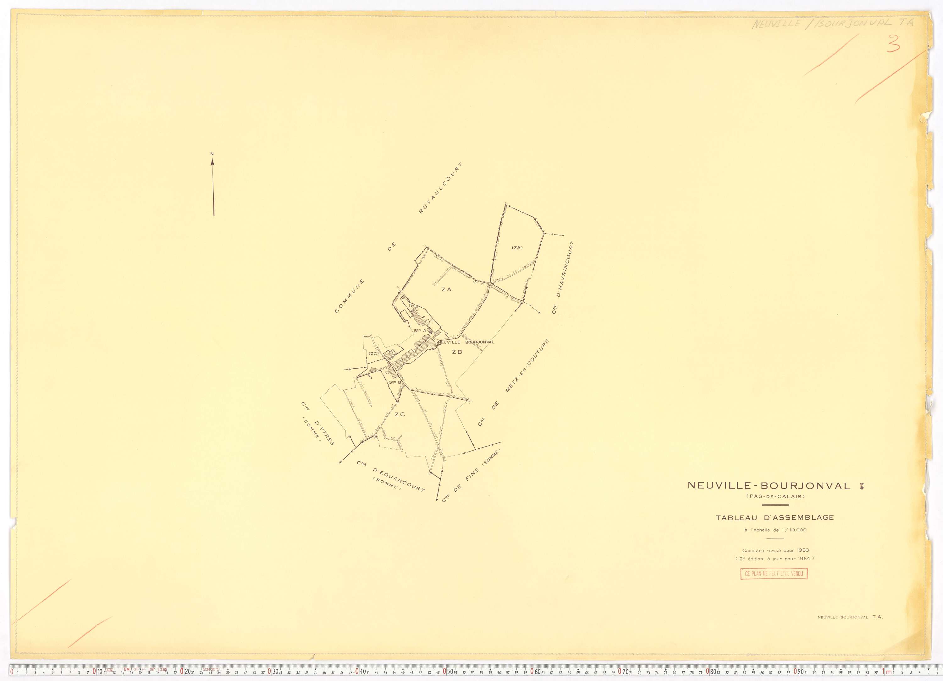 Neuville-Bourjonval - Tableau d'assemblage.