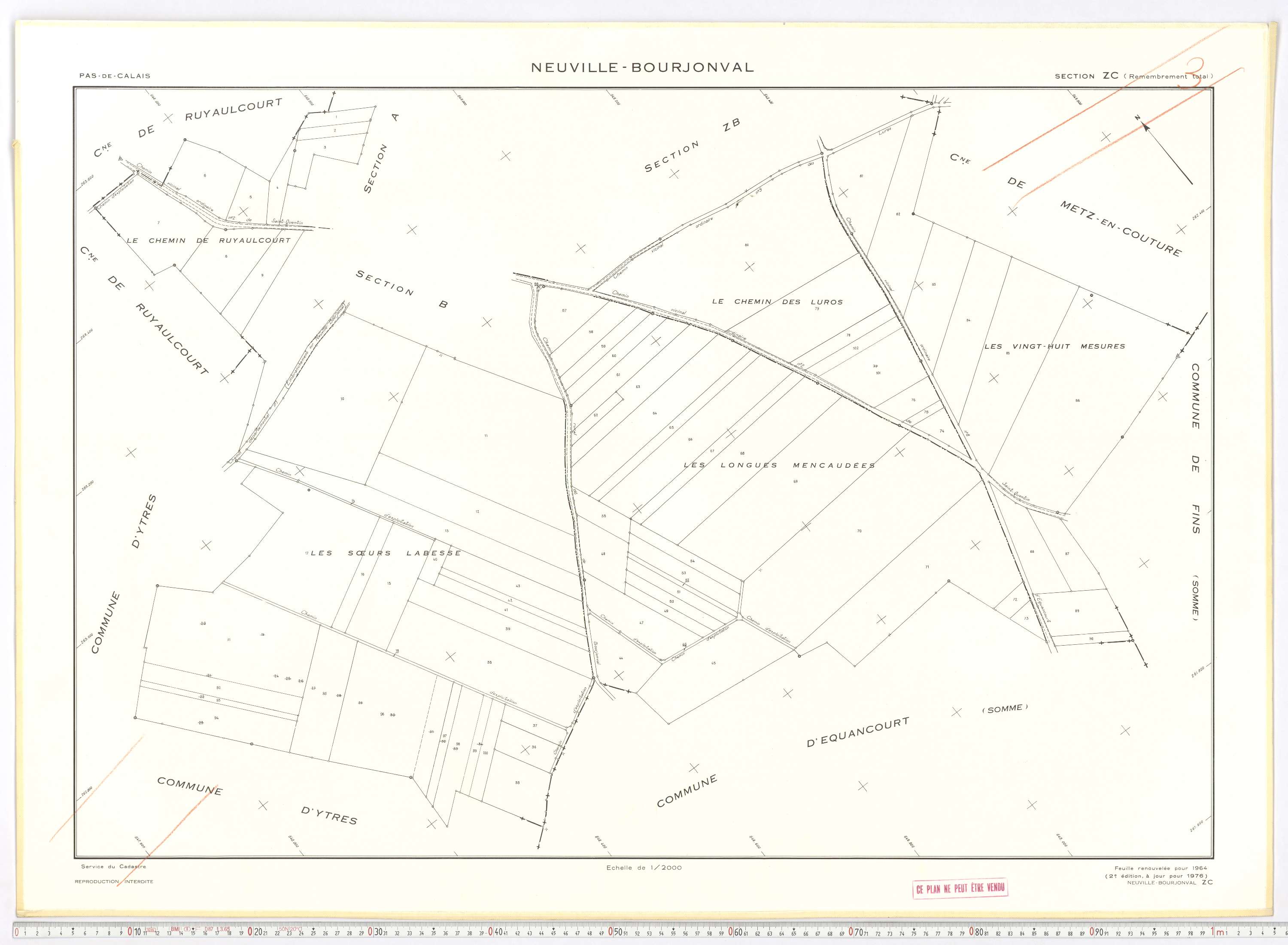 Neuville-Bourjonval - Section ZC.
