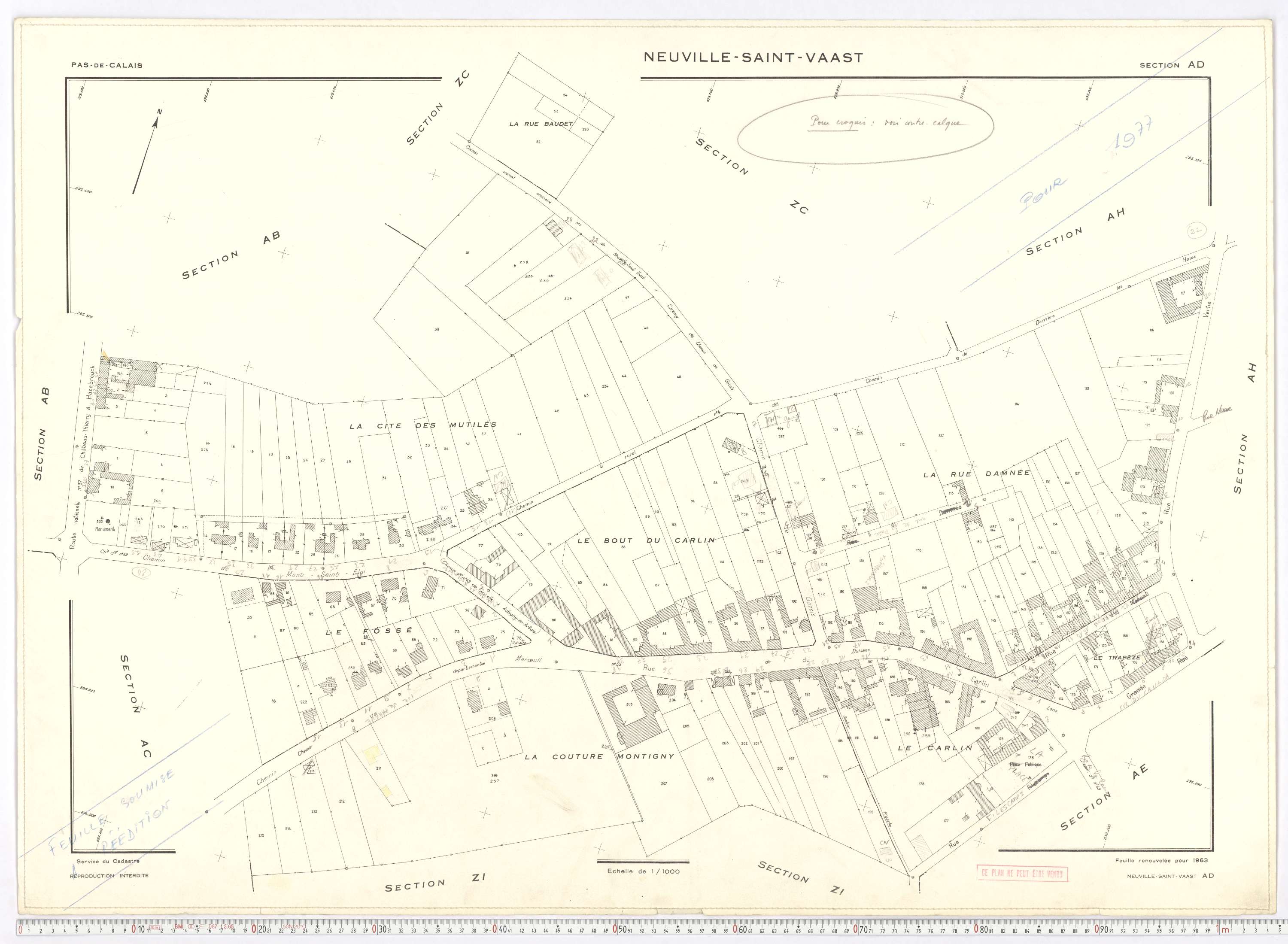 Neuville-Saint-Vaast - Section AD.