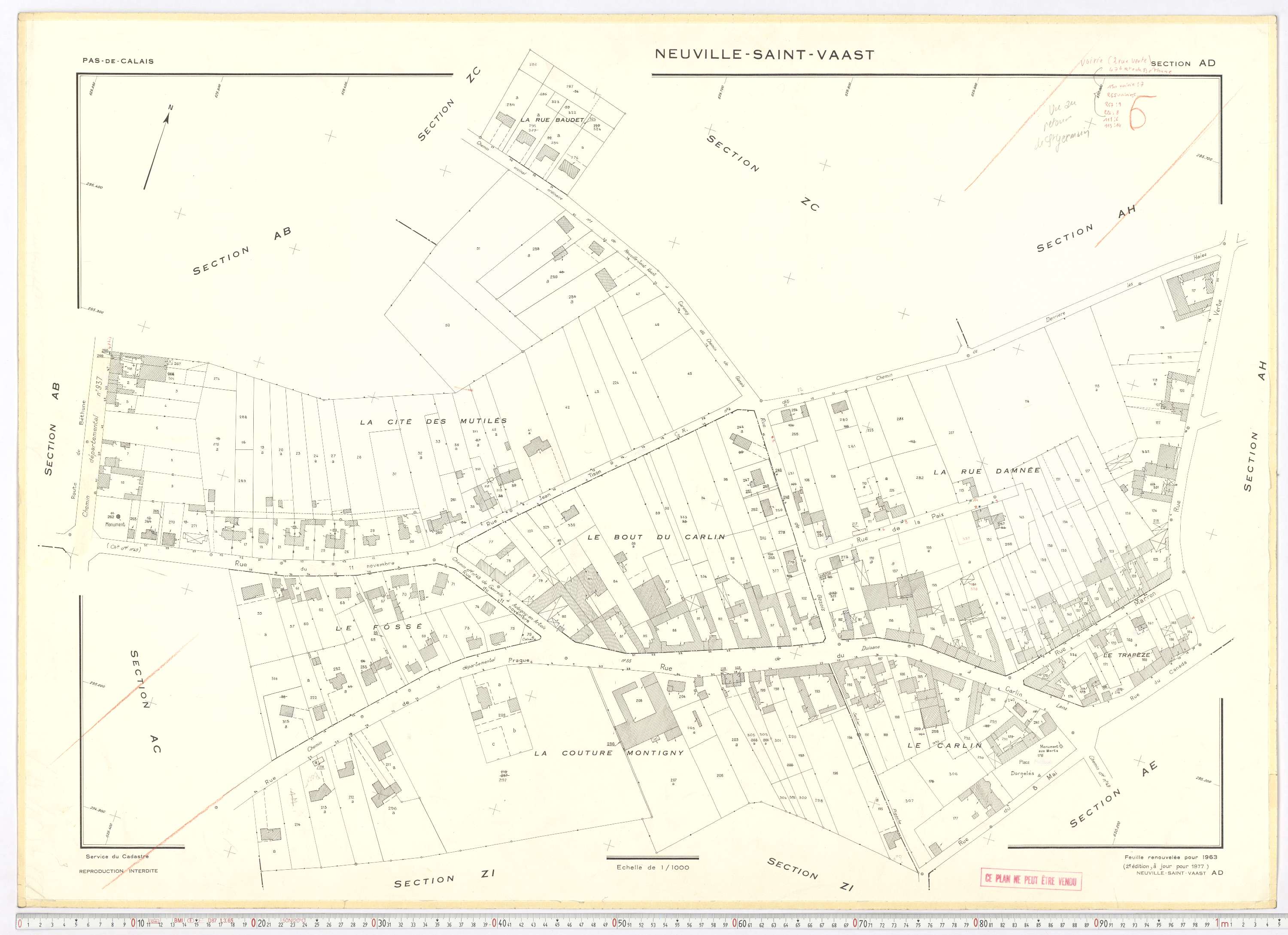 Neuville-Saint-Vaast - Section AD.