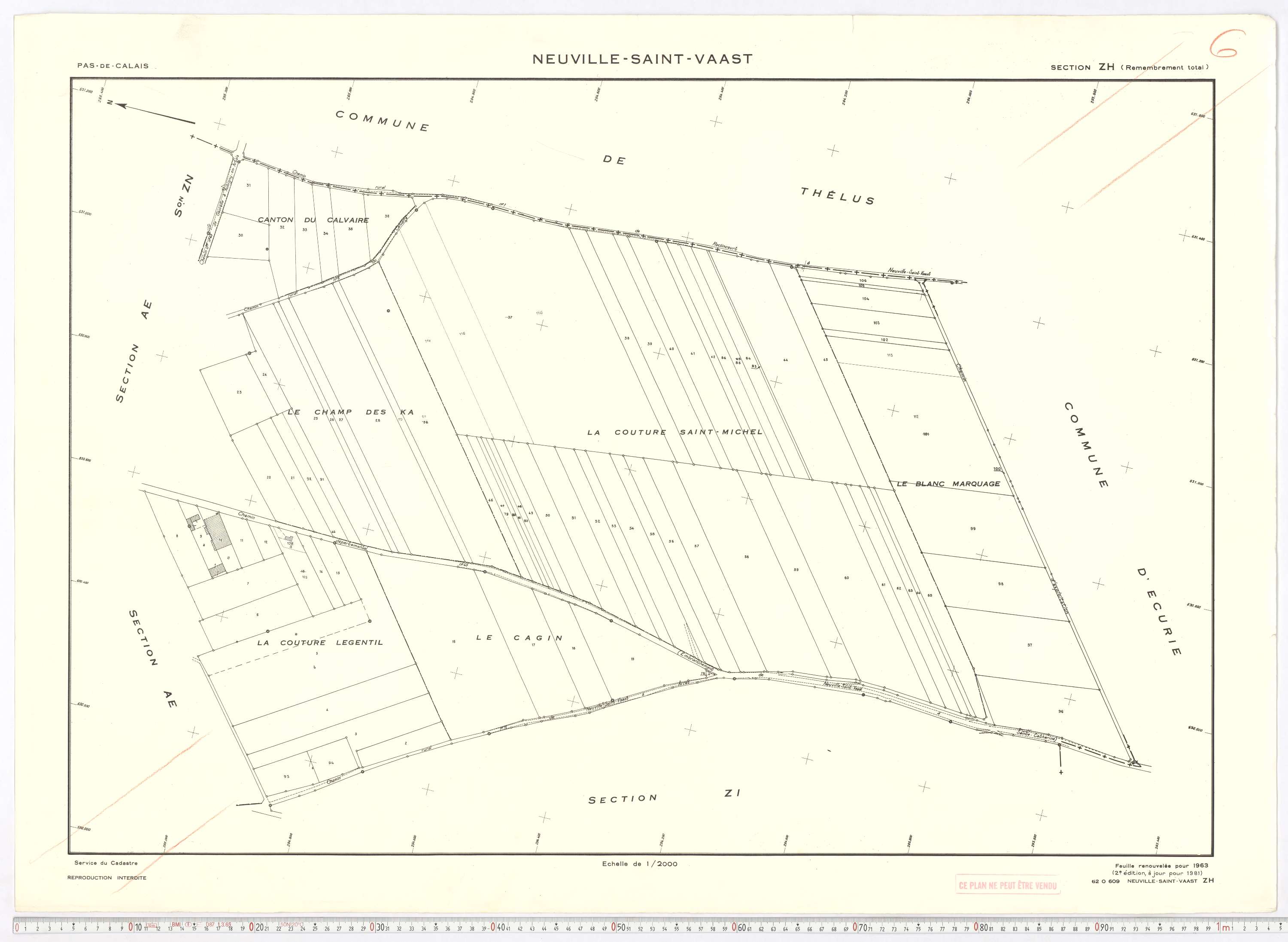 Neuville-Saint-Vaast - Section ZH.
