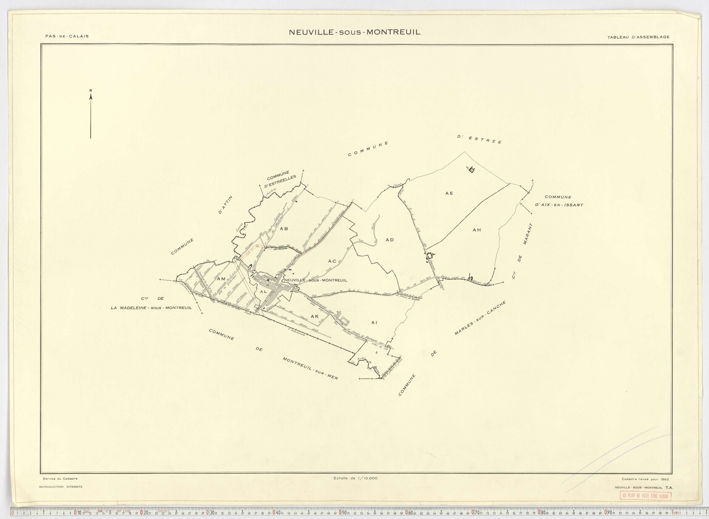 Neuville-sous-Montreuil - Tableau d'assemblage.