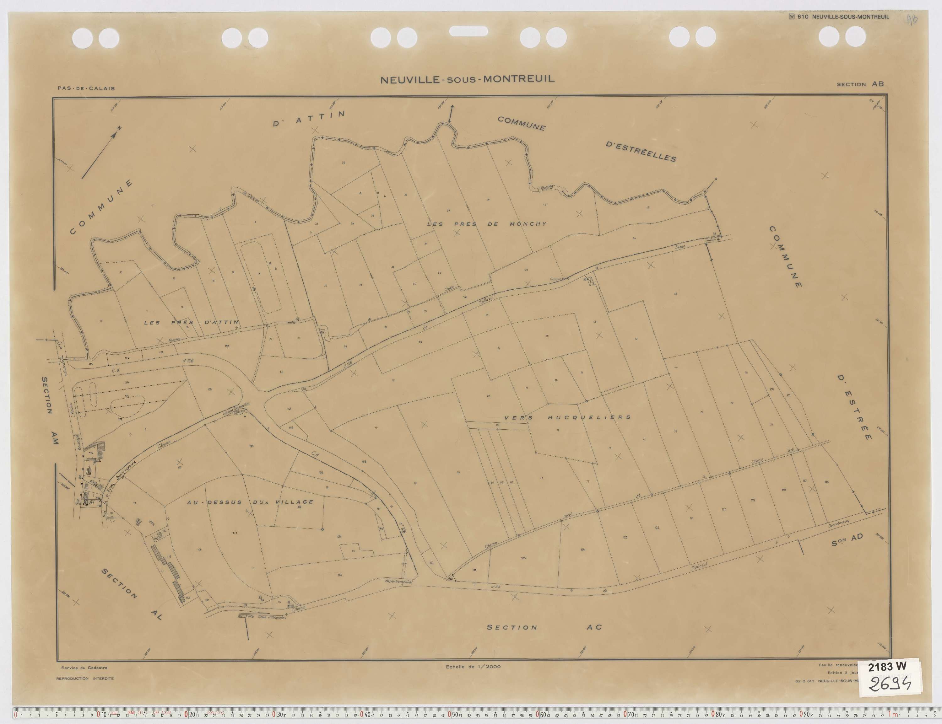 Neuville-sous-Montreuil - Section AB.