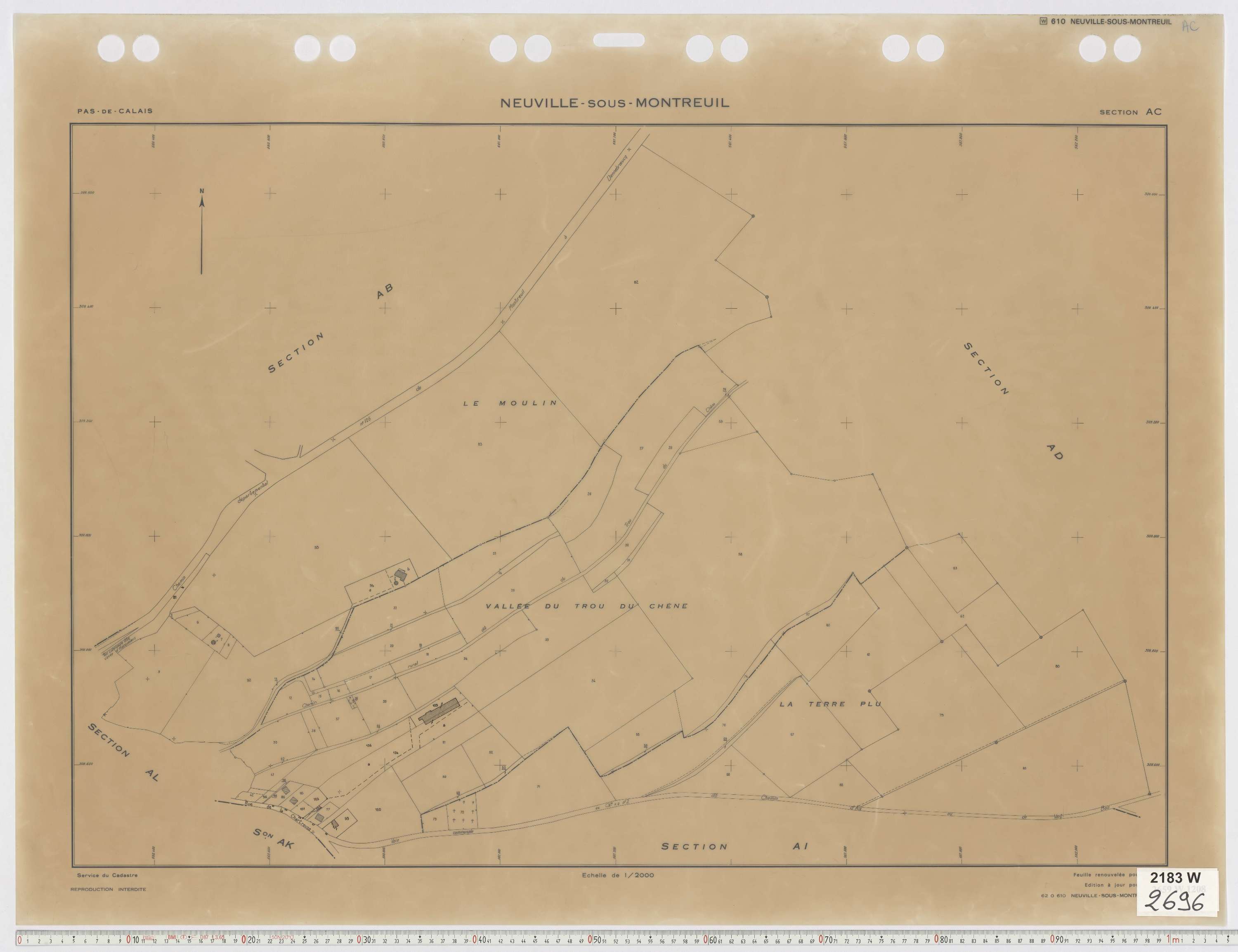 Neuville-sous-Montreuil - Section AC.
