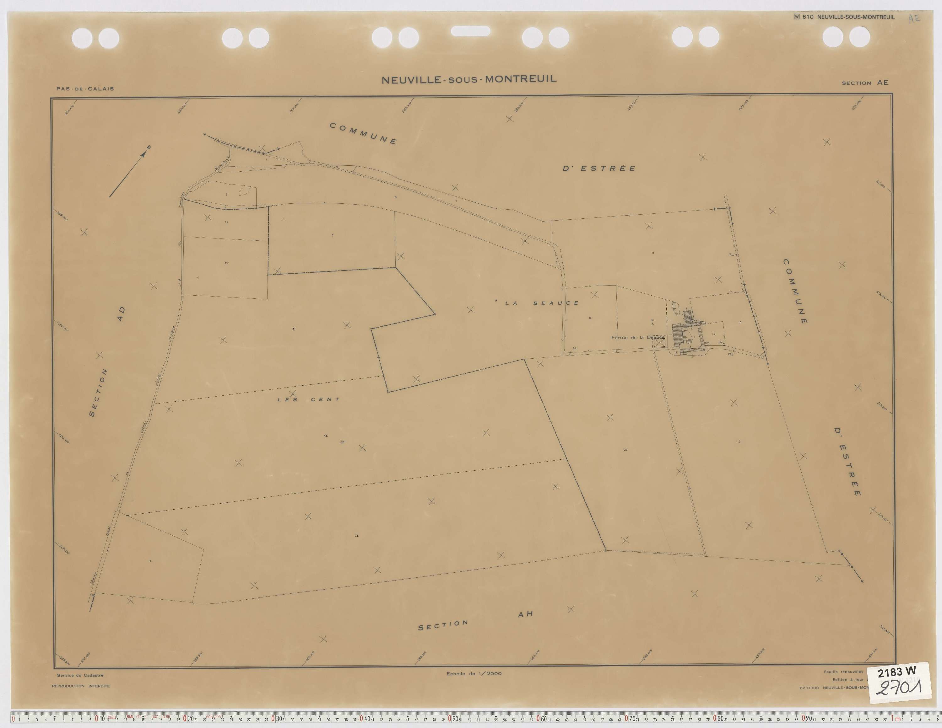 Neuville-sous-Montreuil - Section AE.