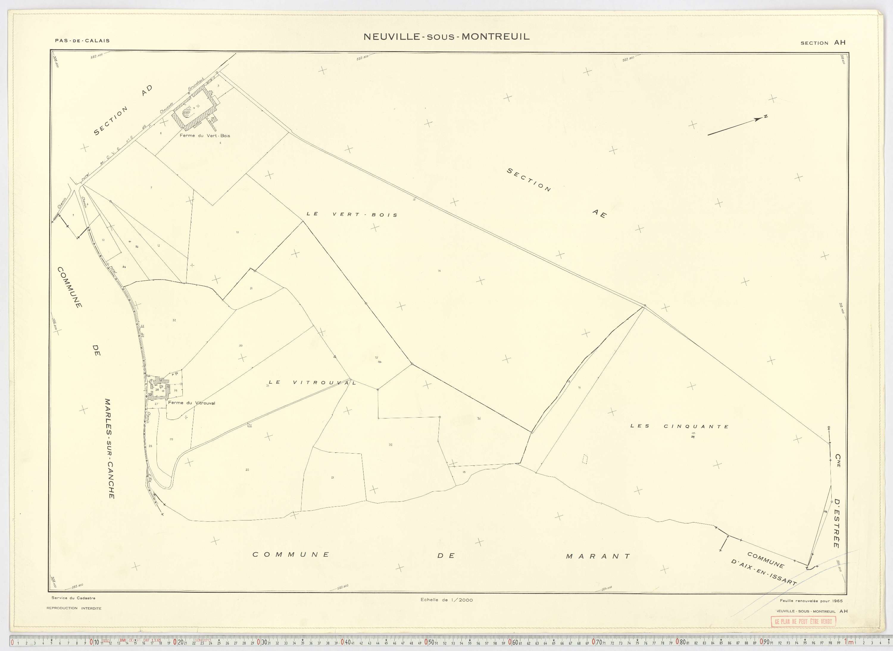 Neuville-sous-Montreuil - Section AH.