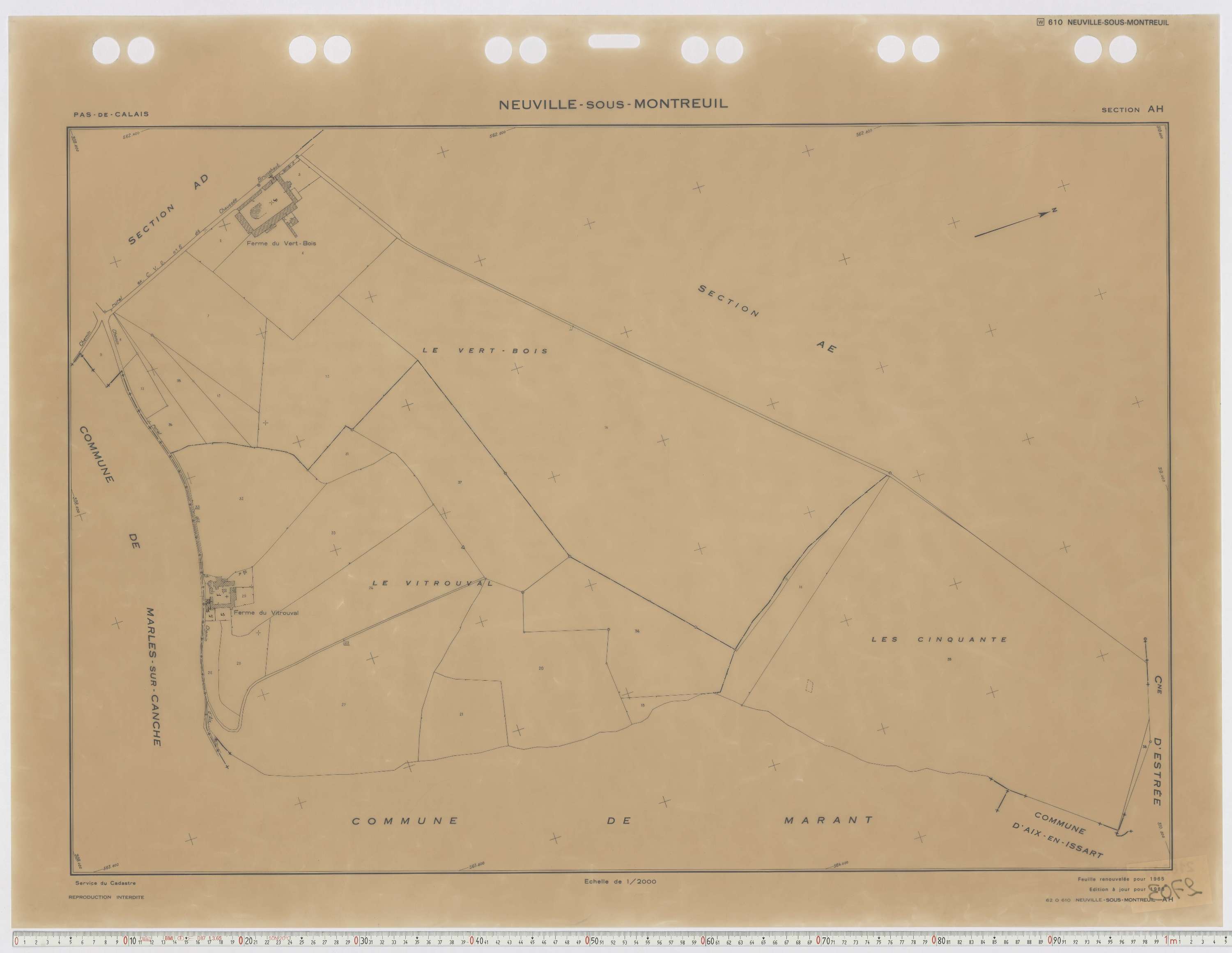 Neuville-sous-Montreuil - Section AH.