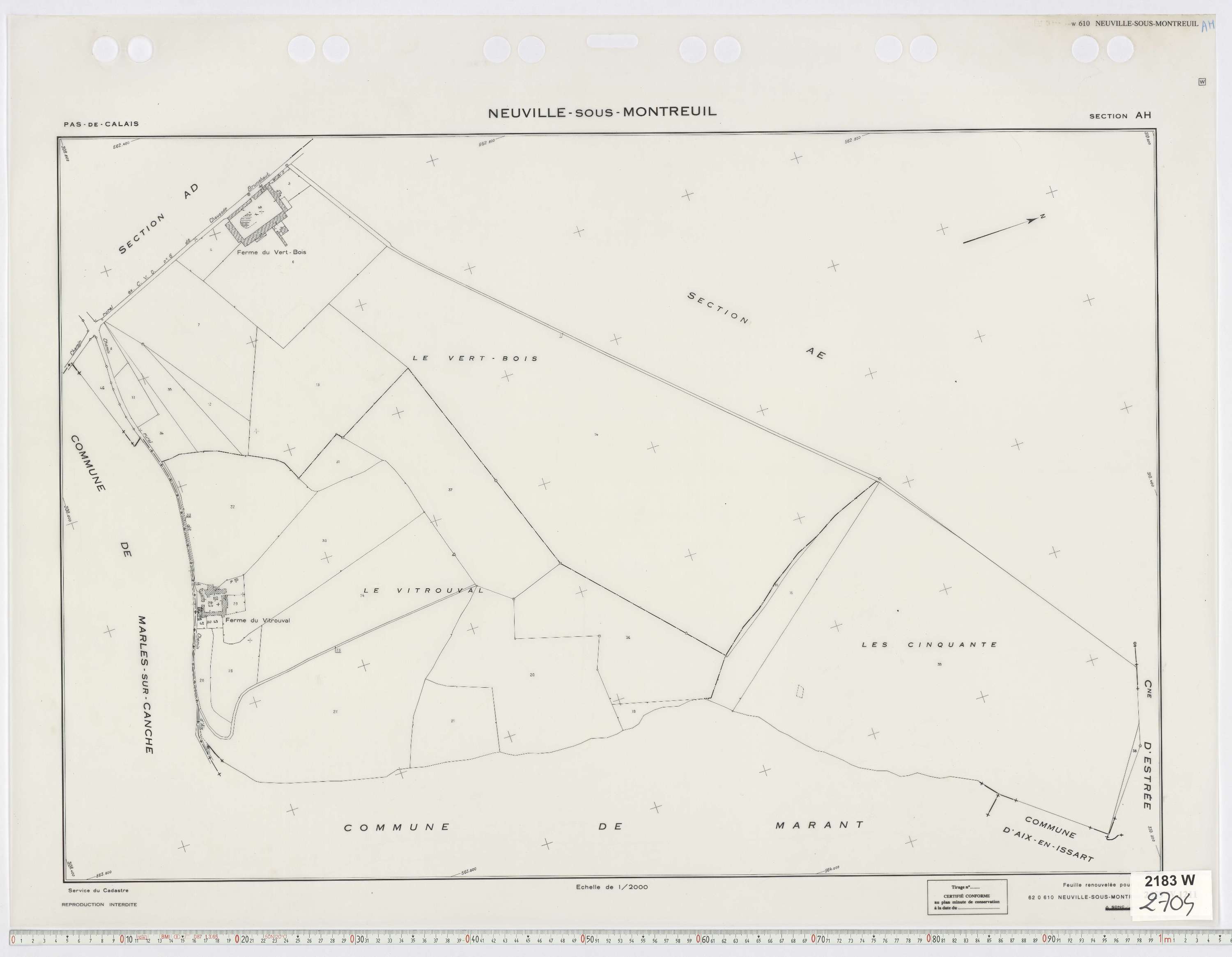 Neuville-sous-Montreuil - Section AH.