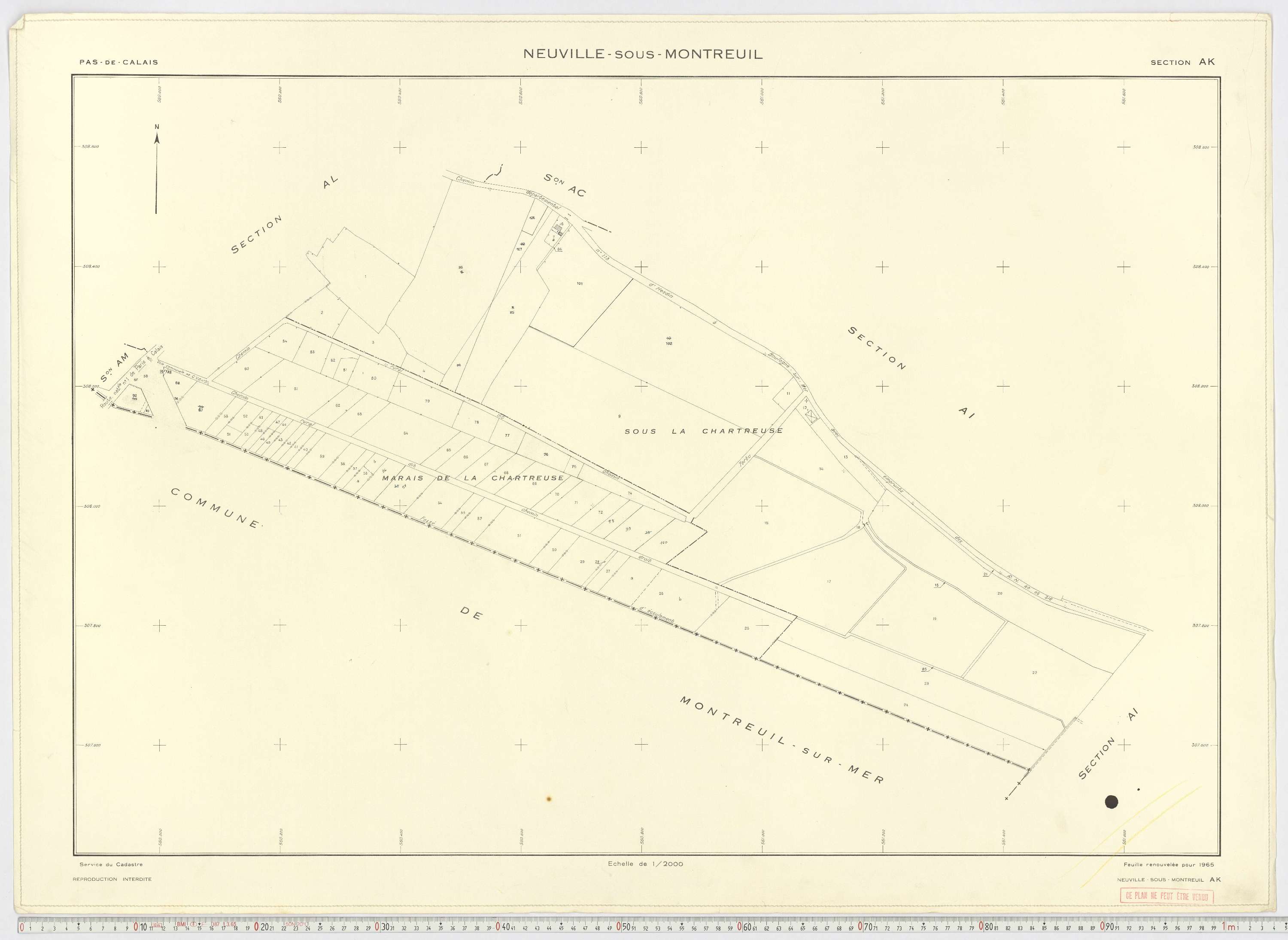 Neuville-sous-Montreuil - Section AK.