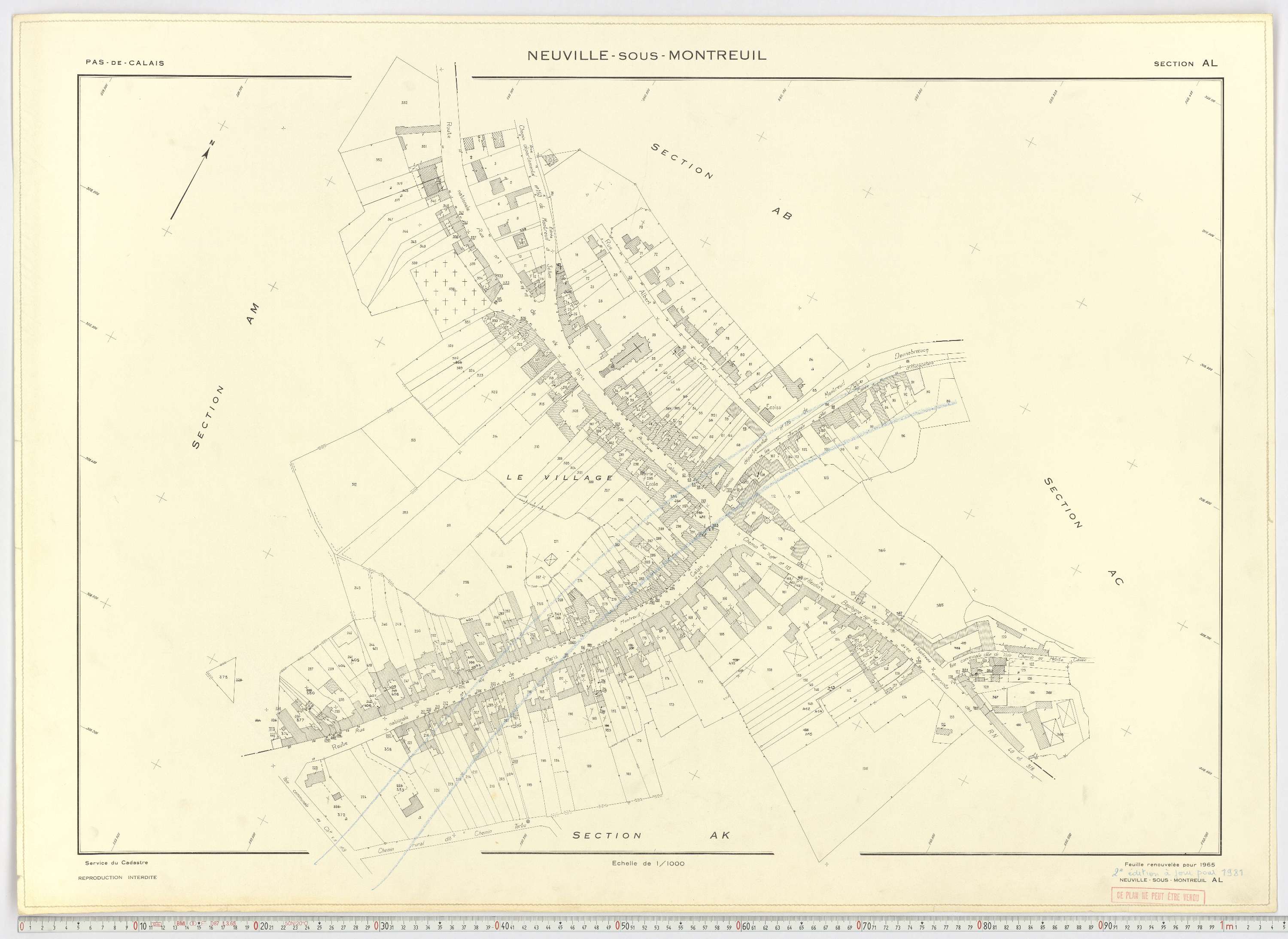 Neuville-sous-Montreuil - Section AL.