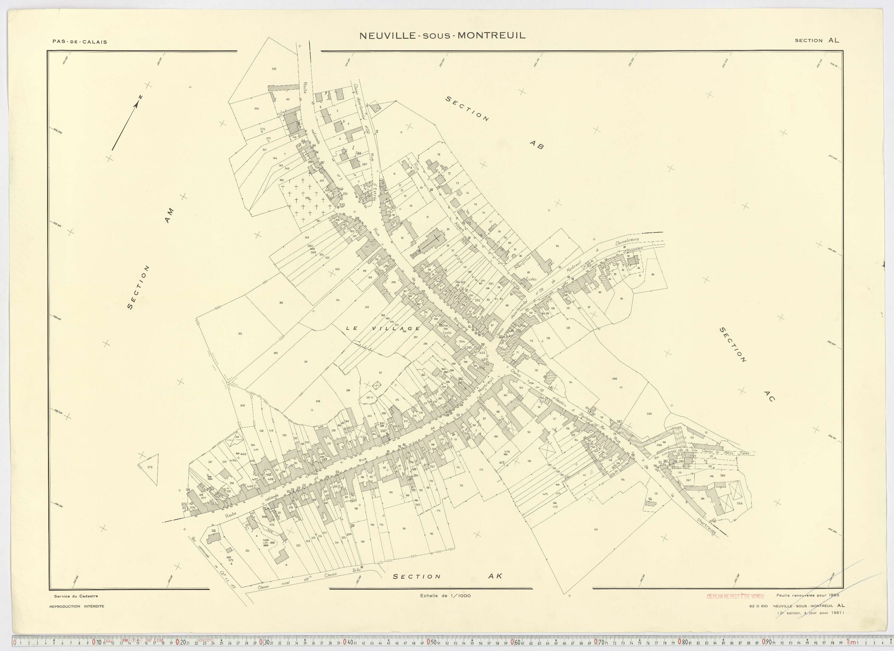 Neuville-sous-Montreuil - Section AL.