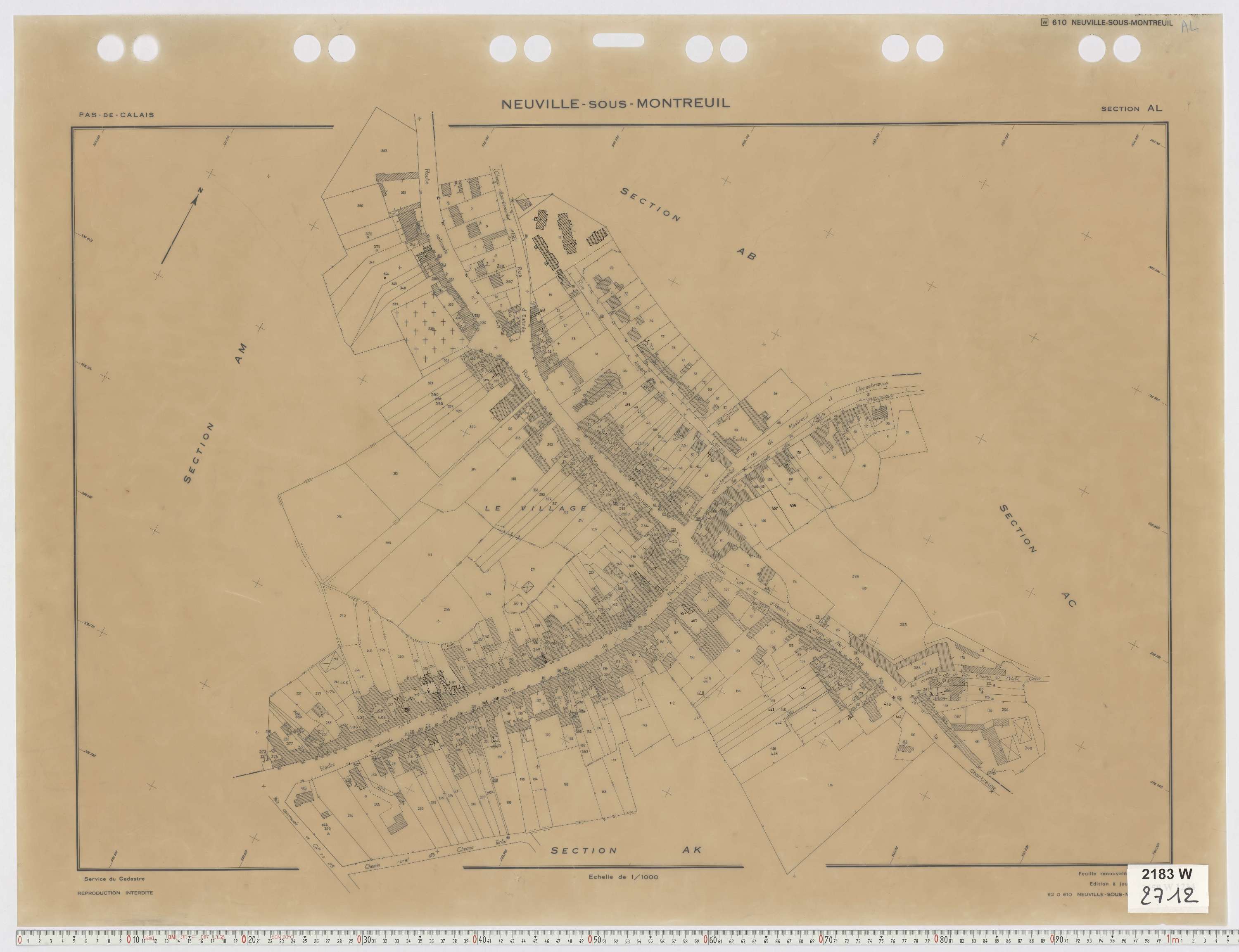 Neuville-sous-Montreuil - Section AL.