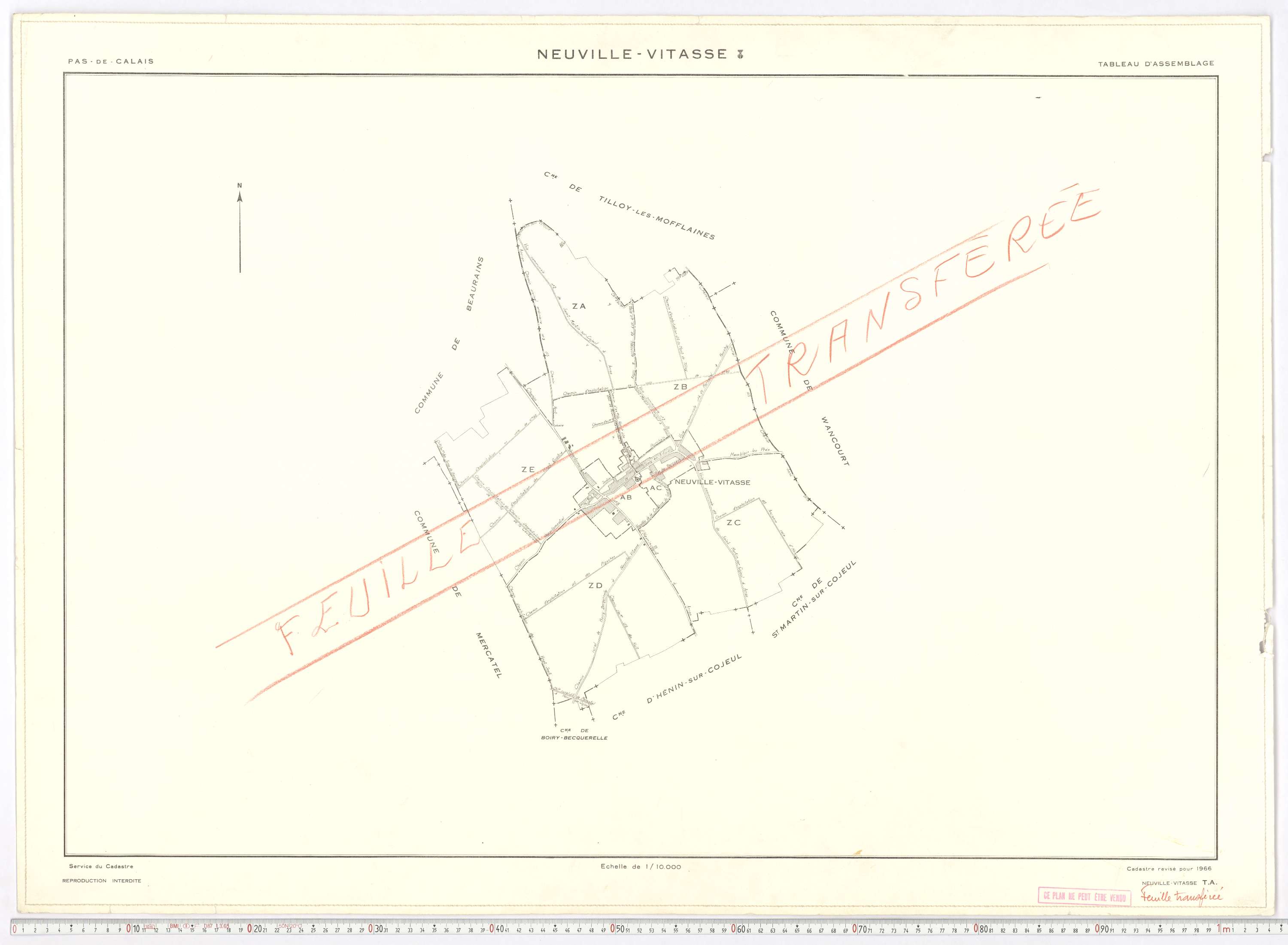 Neuville-Vitasse - Tableau d'assemblage.