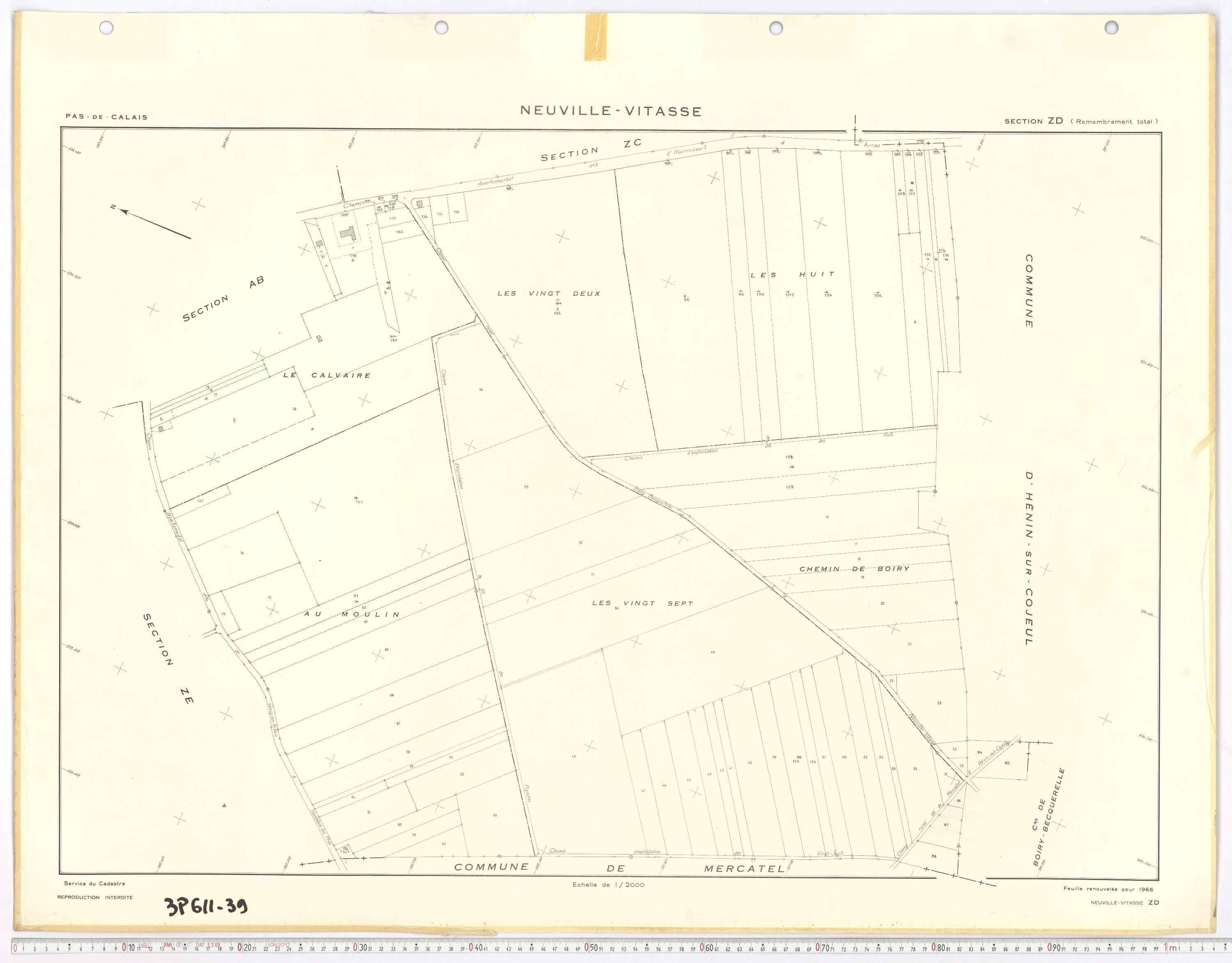 Neuville-Vitasse - Section ZD.